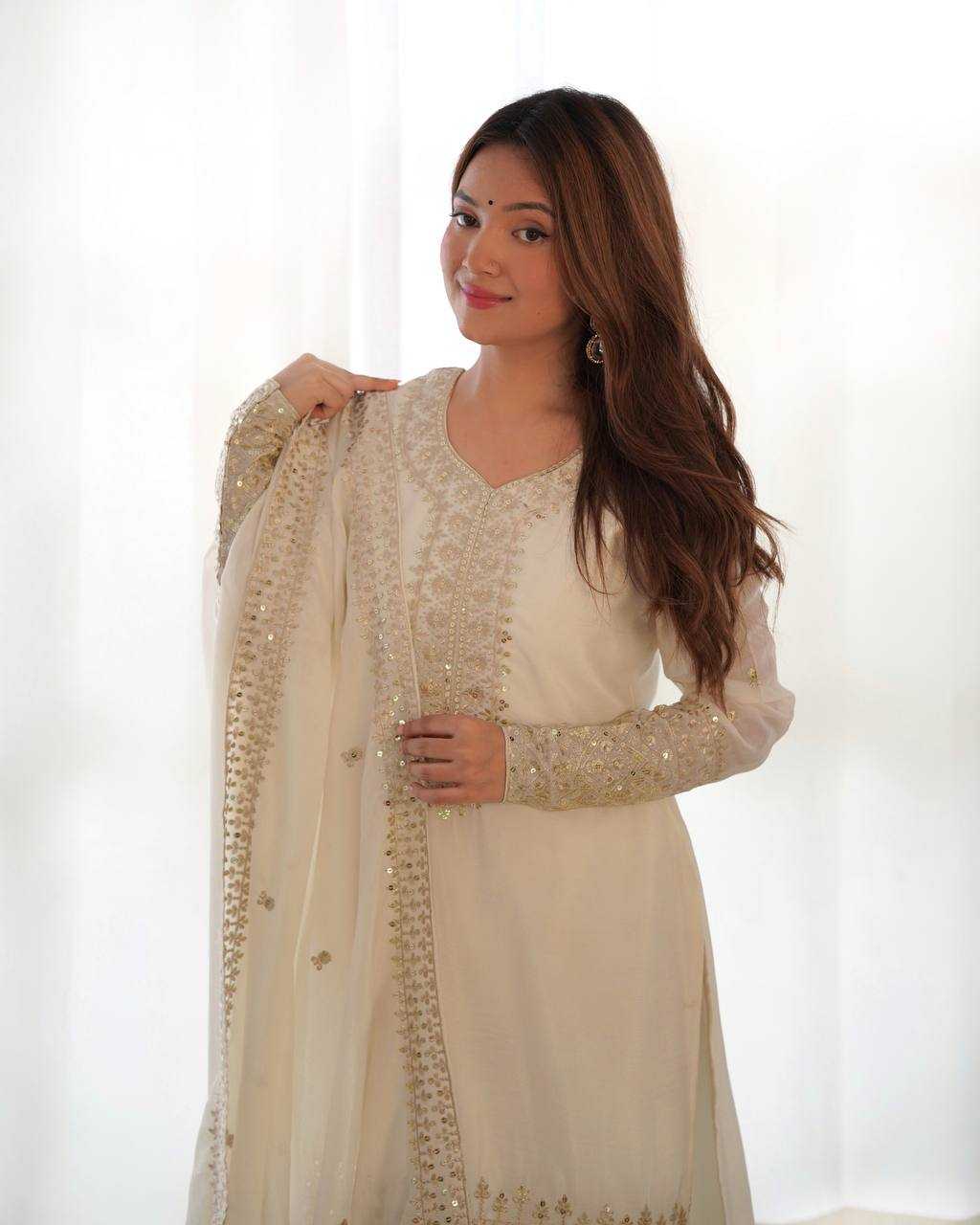 Ynf Chinon Silk KESH504 279 Kurti Wholesale Designer Kurtis Fancy Kurti Embroidered Kurtis Manufacturer
