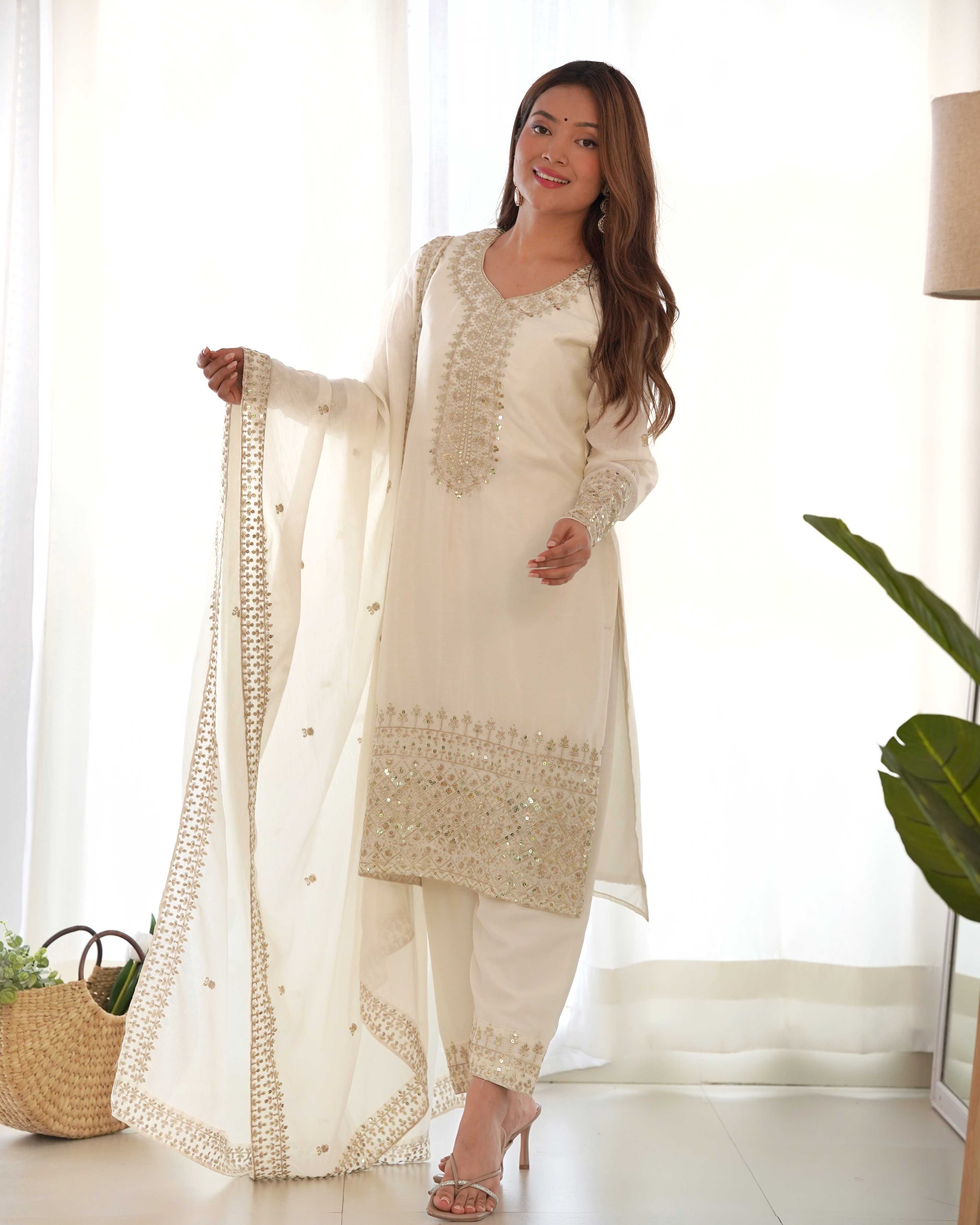 Ynf Chinon Silk KESH504 279 Kurti Wholesale Designer Kurtis Fancy Kurti Embroidered Kurtis Manufacturer