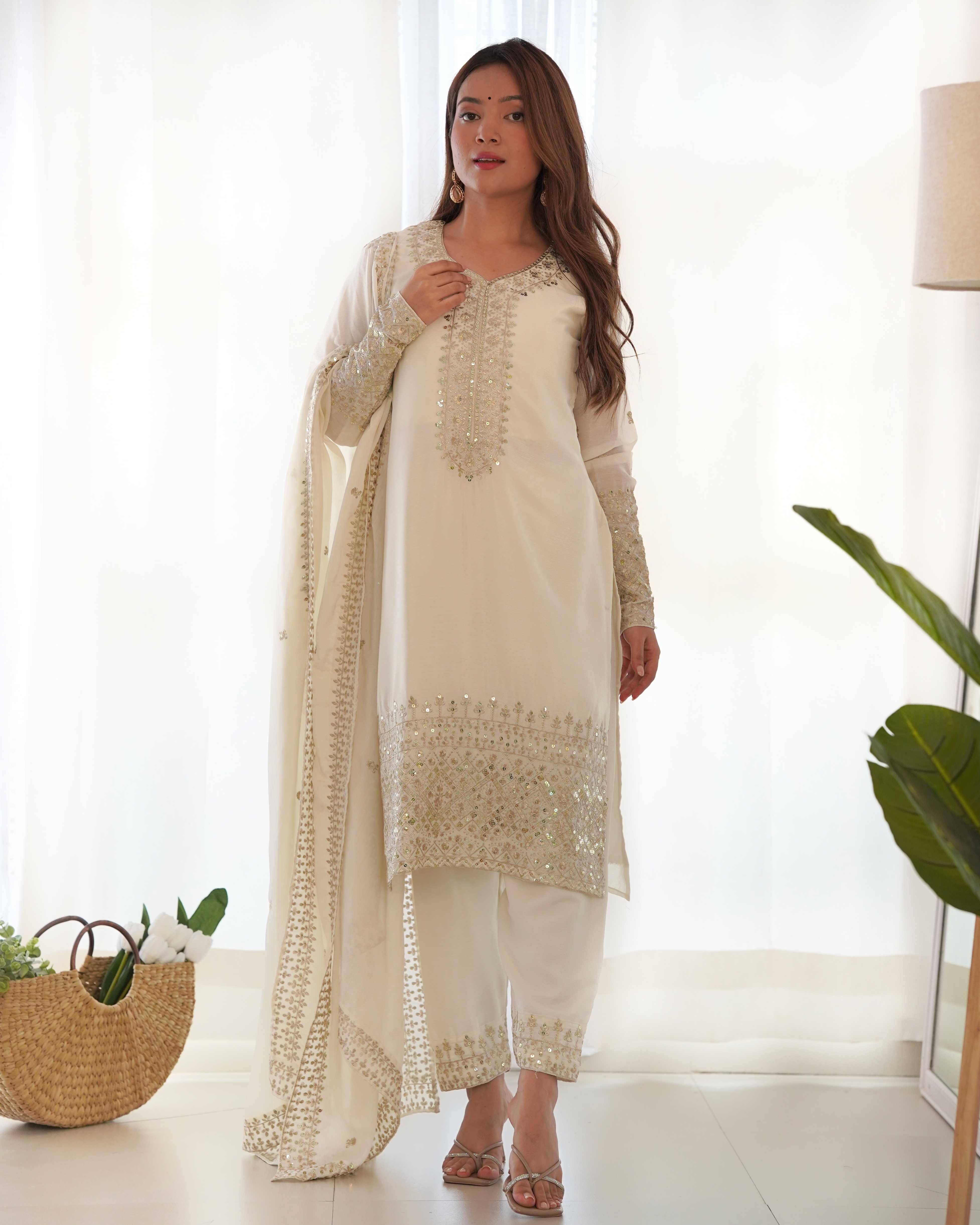Ynf Chinon Silk KESH504 279 Kurti Wholesale Designer Kurtis Fancy Kurti Embroidered Kurtis Manufacturer