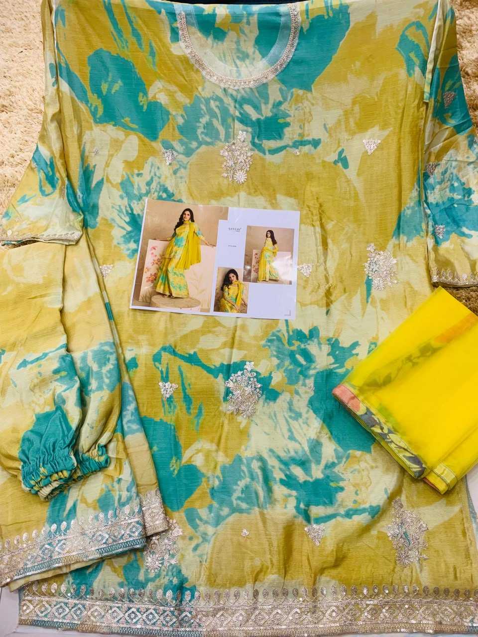 Ynf Chinon Silk KESH504 5538 Suits & Dresses Wedding Collections Festive Collections Wholesale Printed Suits Embroidery Suits Ladies Silk Suit Manufacturer