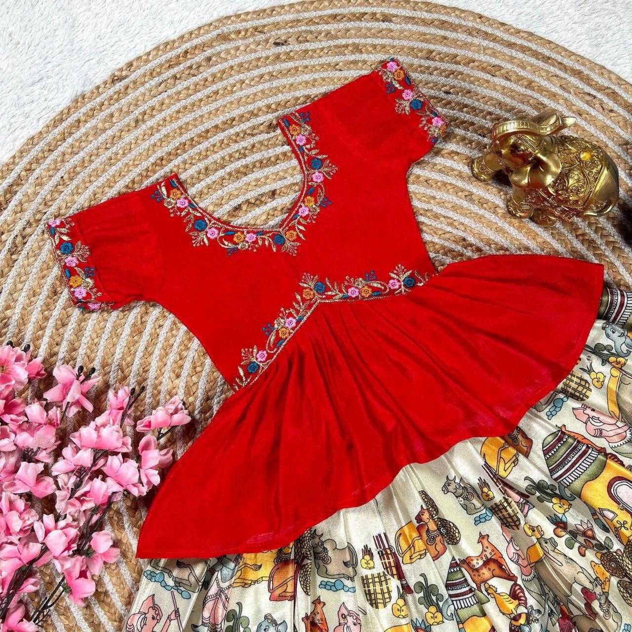 Ynf Chinon Silk KESH505 304 Kids Wear Wholesale Kids Lehenga Kids Lehenga Choli Baby Girl Lehenga Manufacturer