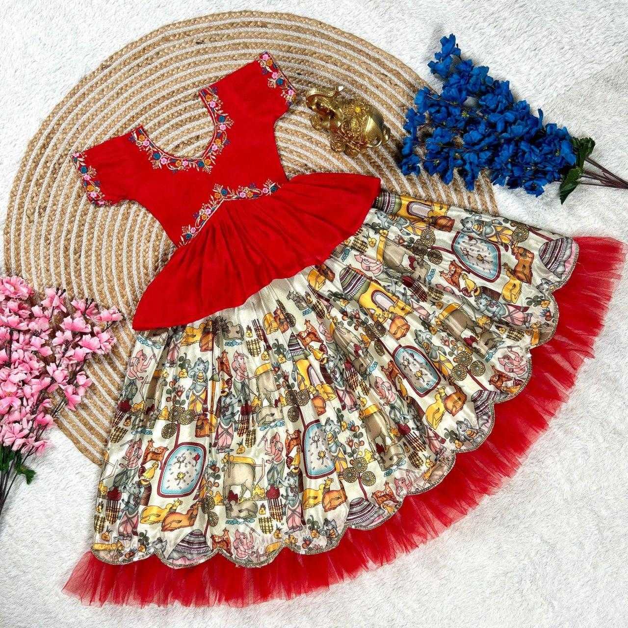 Ynf Chinon Silk KESH505 304 Kids Wear Wholesale Kids Lehenga Kids Lehenga Choli Baby Girl Lehenga Manufacturer