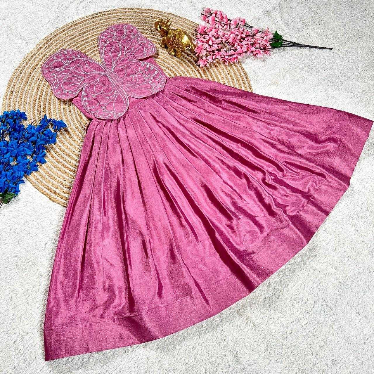 Ynf Chinon Silk KESH505 338 Kids Wear Wholesale Kids Gown Kids Ethnic Gowns Manufacturer