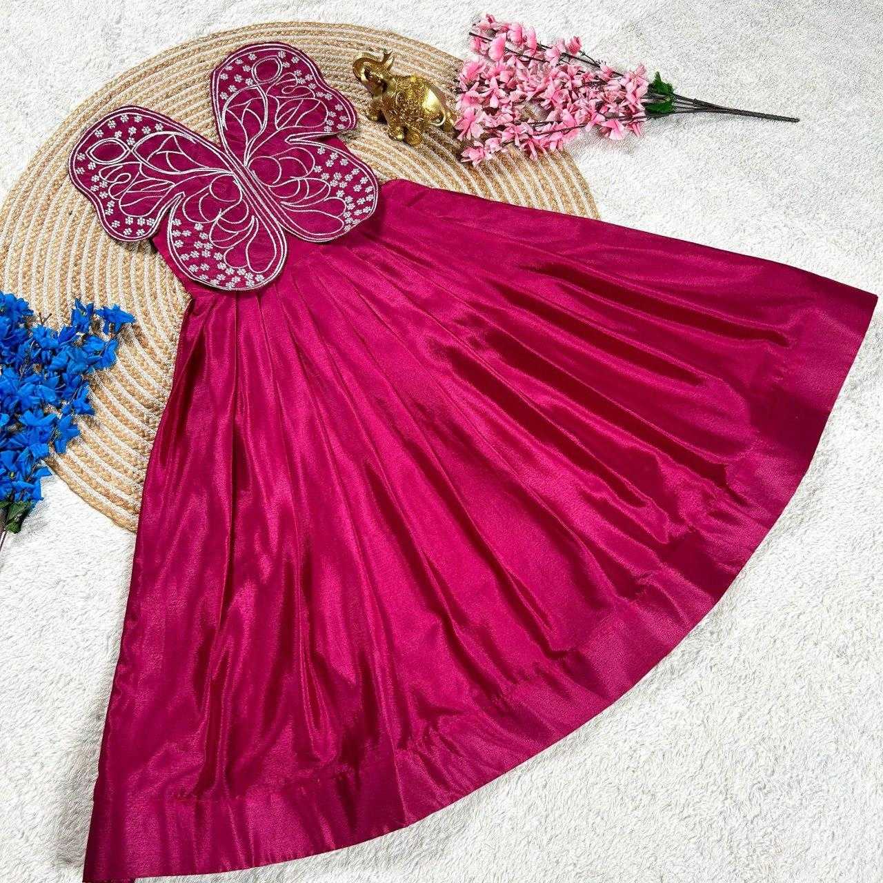 Ynf Chinon Silk KESH505 338 Kids Wear Wholesale Kids Gown Kids Ethnic Gowns Manufacturer