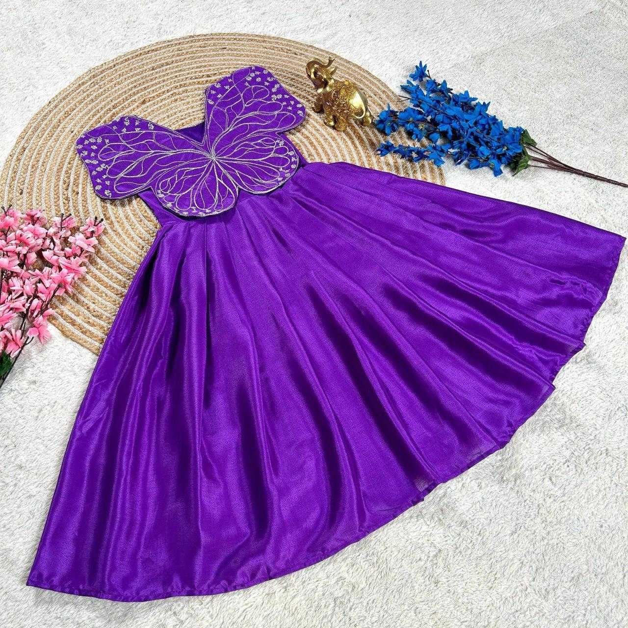 Ynf Chinon Silk KESH505 338 Kids Wear Wholesale Kids Gown Kids Ethnic Gowns Manufacturer