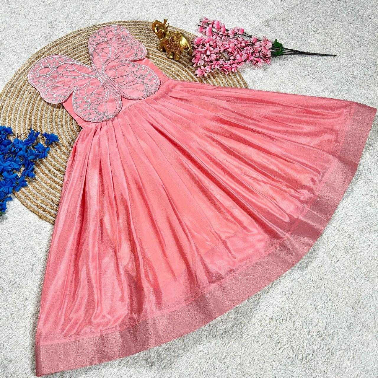 Ynf Chinon Silk KESH505 338 Kids Wear Wholesale Kids Gown Kids Ethnic Gowns Manufacturer