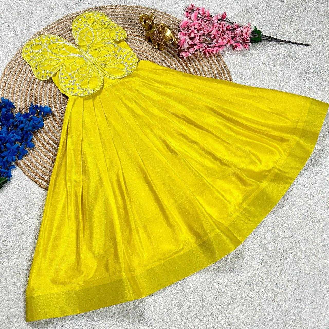 Ynf Chinon Silk KESH505 338 Kids Wear Wholesale Kids Gown Kids Ethnic Gowns Manufacturer