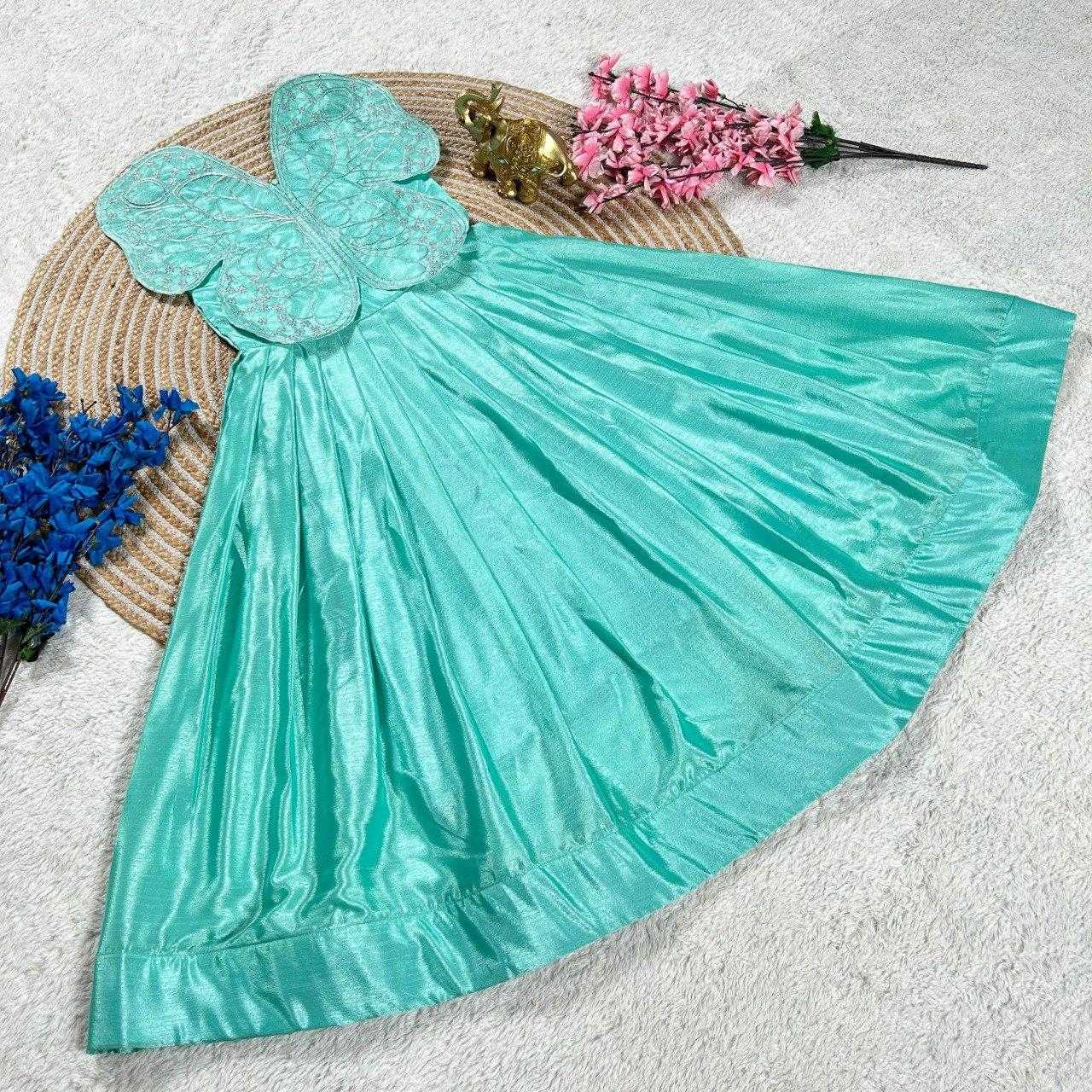 Ynf Chinon Silk KESH505 338 Kids Wear Wholesale Kids Gown Kids Ethnic Gowns Manufacturer