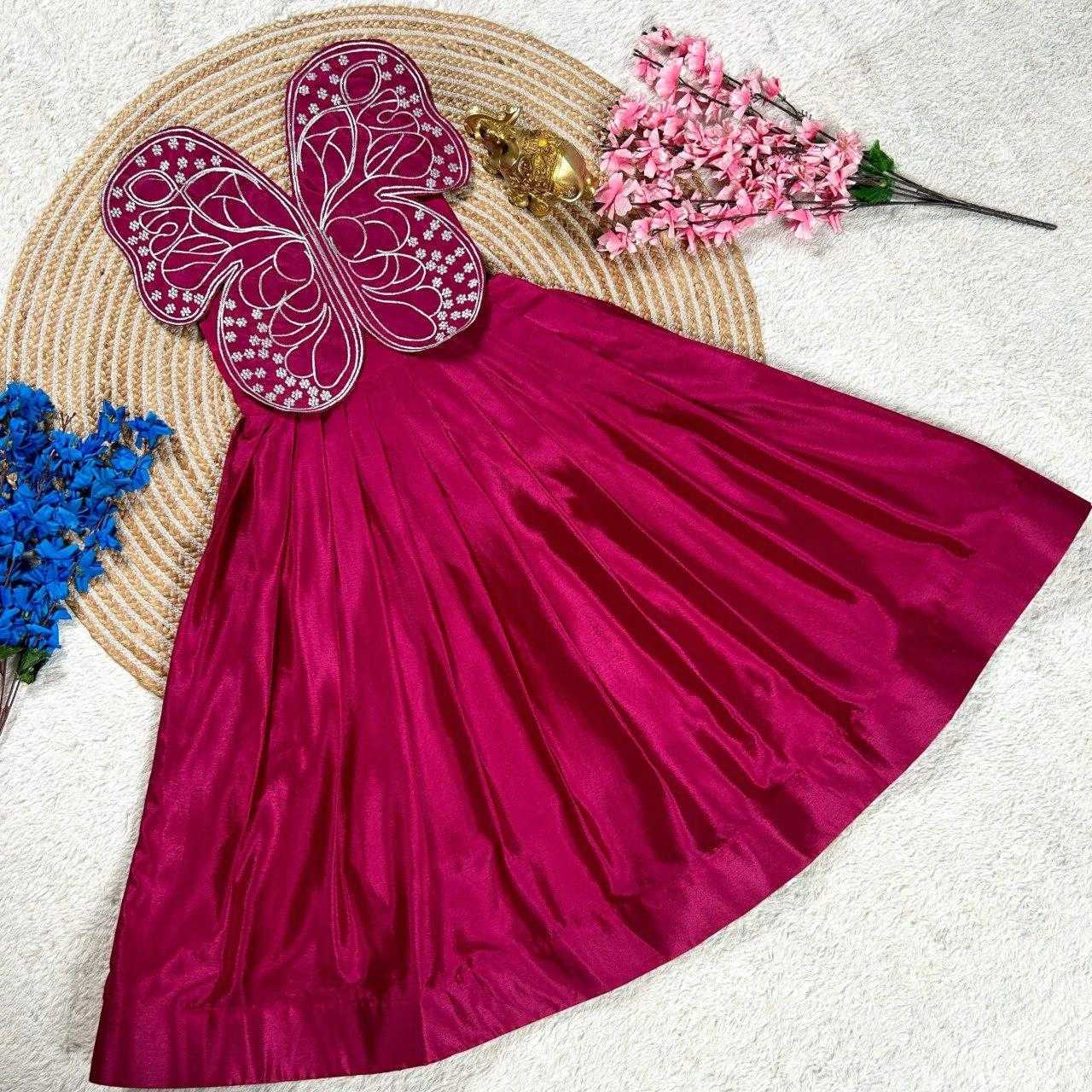 Ynf Chinon Silk KESH505 338 Kids Wear Wholesale Kids Gown Kids Ethnic Gowns Manufacturer