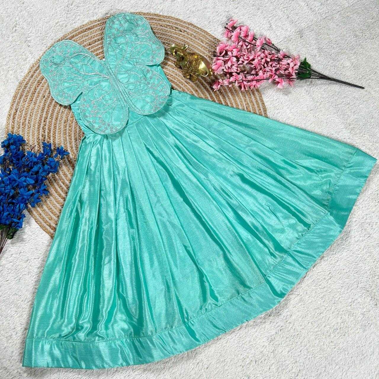 Ynf Chinon Silk KESH505 338 Kids Wear Wholesale Kids Gown Kids Ethnic Gowns Manufacturer