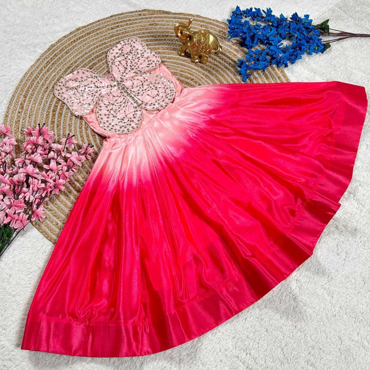 Ynf Chinon Silk KESH505 341 Kids Wear Wholesale Kids Gown Kids Frocks Kids Party Wear Ethnic Manufacturer