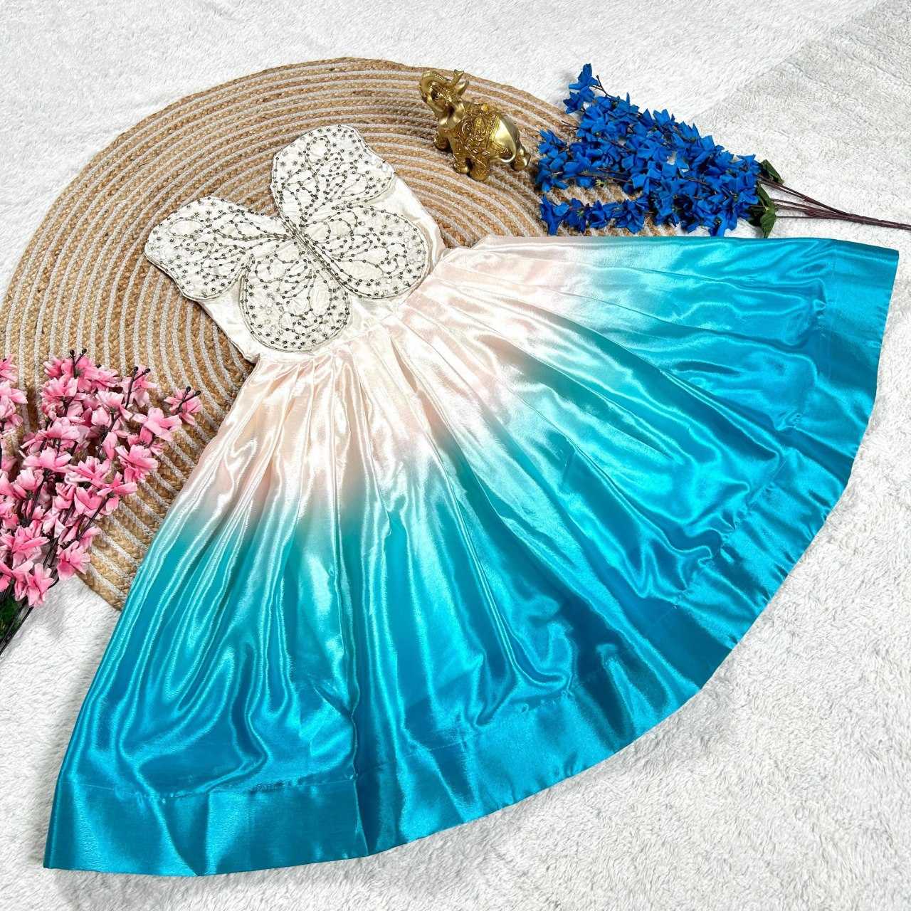 Ynf Chinon Silk KESH505 341 Kids Wear Wholesale Kids Gown Kids Frocks Kids Party Wear Ethnic Manufacturer