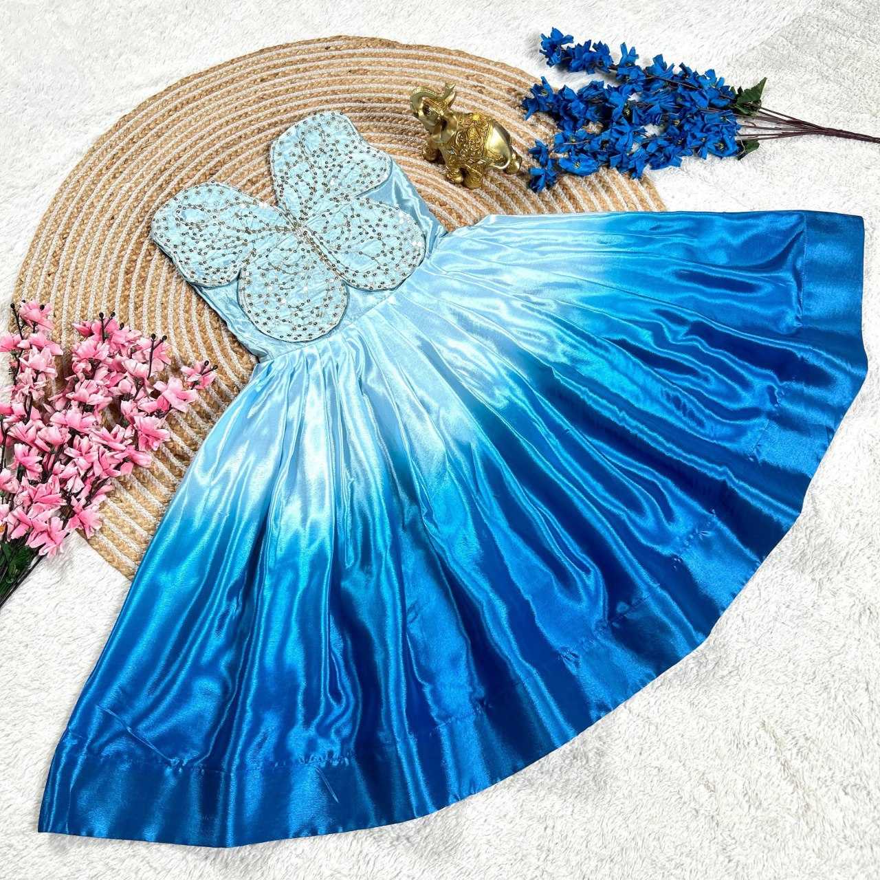 Ynf Chinon Silk KESH505 341 Kids Wear Wholesale Kids Gown Kids Frocks Kids Party Wear Ethnic Manufacturer
