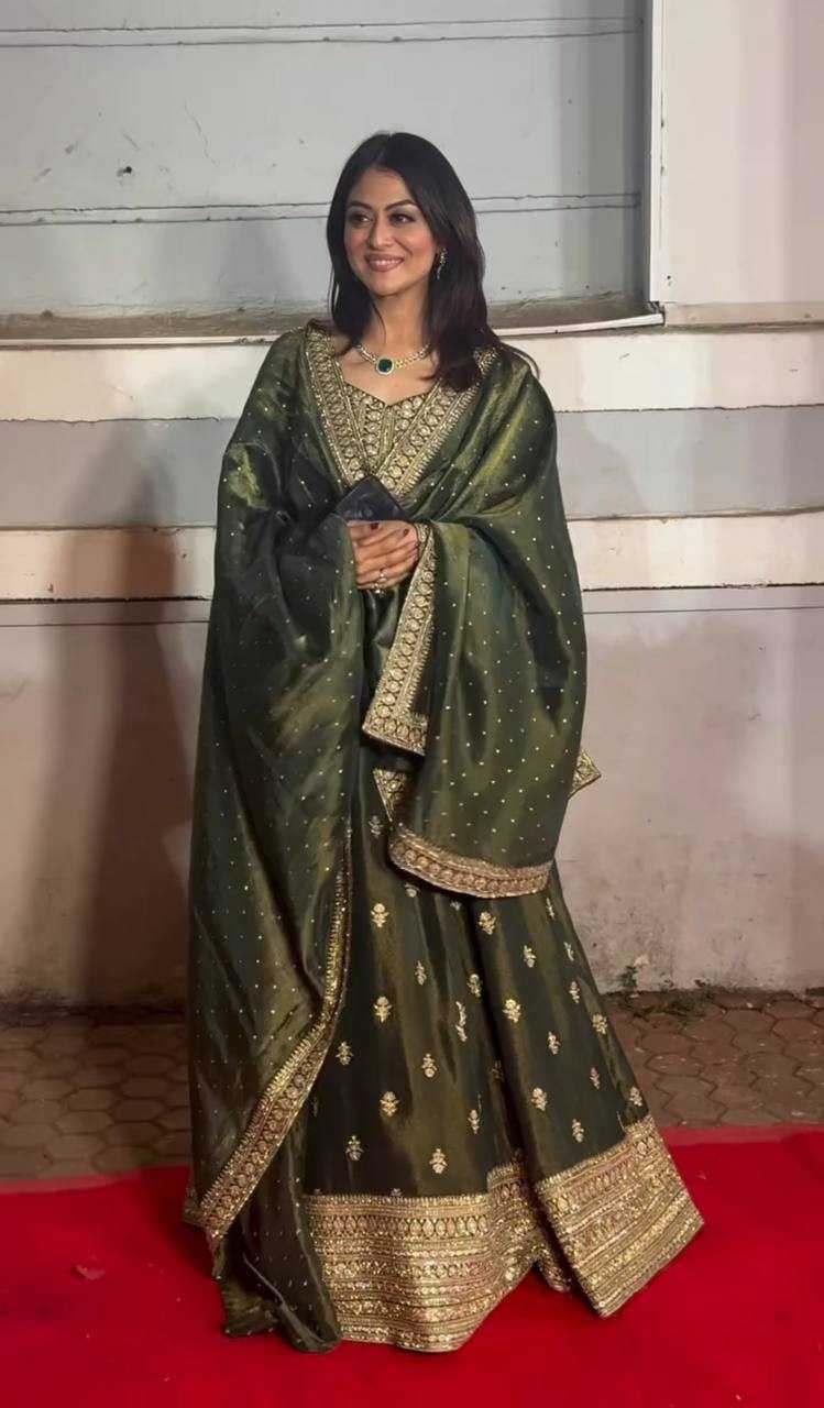 Ynf Chinon Silk KESH506 104 Gowns Wedding Collections Festive Collections Wholesale Embroidery Gowns Silk Gowns Gown With Dupatta Manufacturer