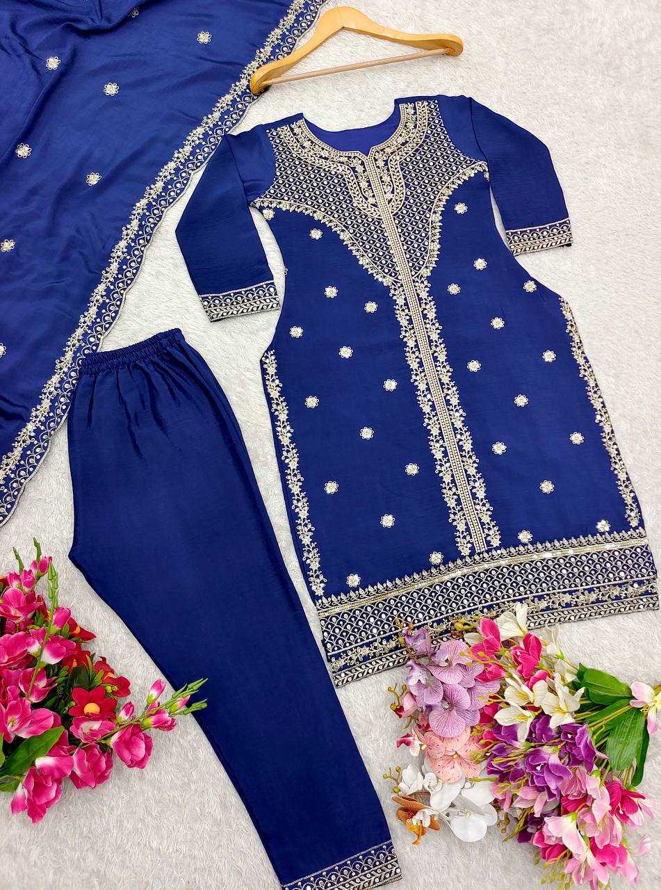 Ynf Chinon Silk KESH506 108 Suits & Dresses Wedding Collections Festive Collections Wholesale Embroidery Suits Ladies Silk Suit Wedding Outfits Manufacturer