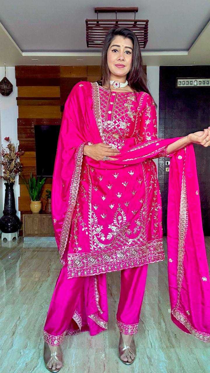Ynf Chinon Silk KESH506 1150 Suits & Dresses Wedding Collections Festive Collections Wholesale Embroidery Suits Ladies Silk Suit Designer Suits Manufacturer