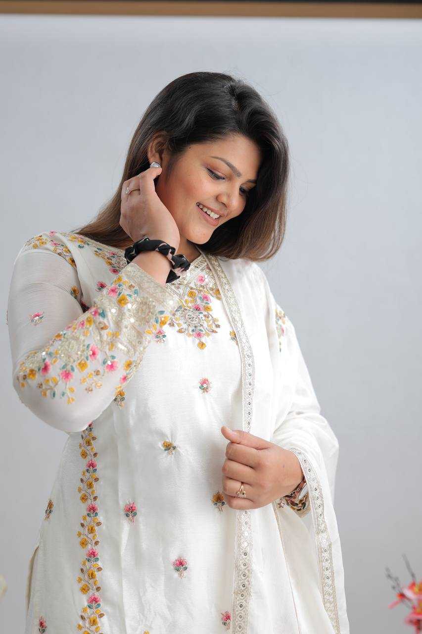 Ynf Chinon Silk KESH506 1151 Suits & Dresses Wedding Collections Festive Collections Wholesale Sharara Salwar Suits Embroidery Suits Ladies Silk Suit Manufacturer