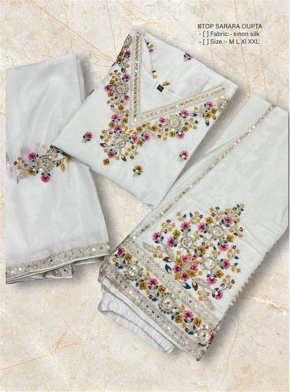 Ynf Chinon Silk KESH506 1151 Suits & Dresses Wedding Collections Festive Collections Wholesale Sharara Salwar Suits Embroidery Suits Ladies Silk Suit Manufacturer