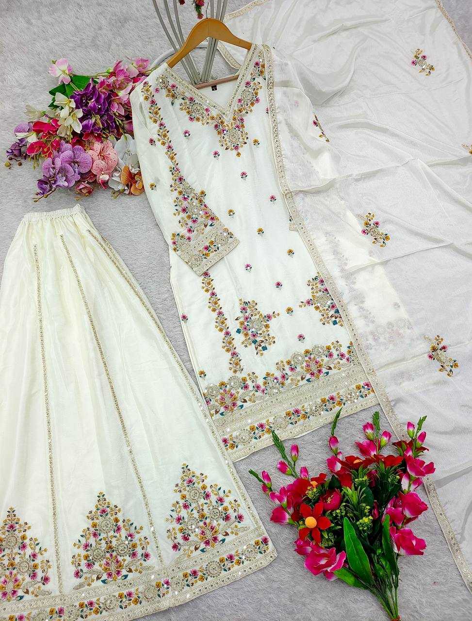 Ynf Chinon Silk KESH506 1151 Suits & Dresses Wedding Collections Festive Collections Wholesale Sharara Salwar Suits Embroidery Suits Ladies Silk Suit Manufacturer