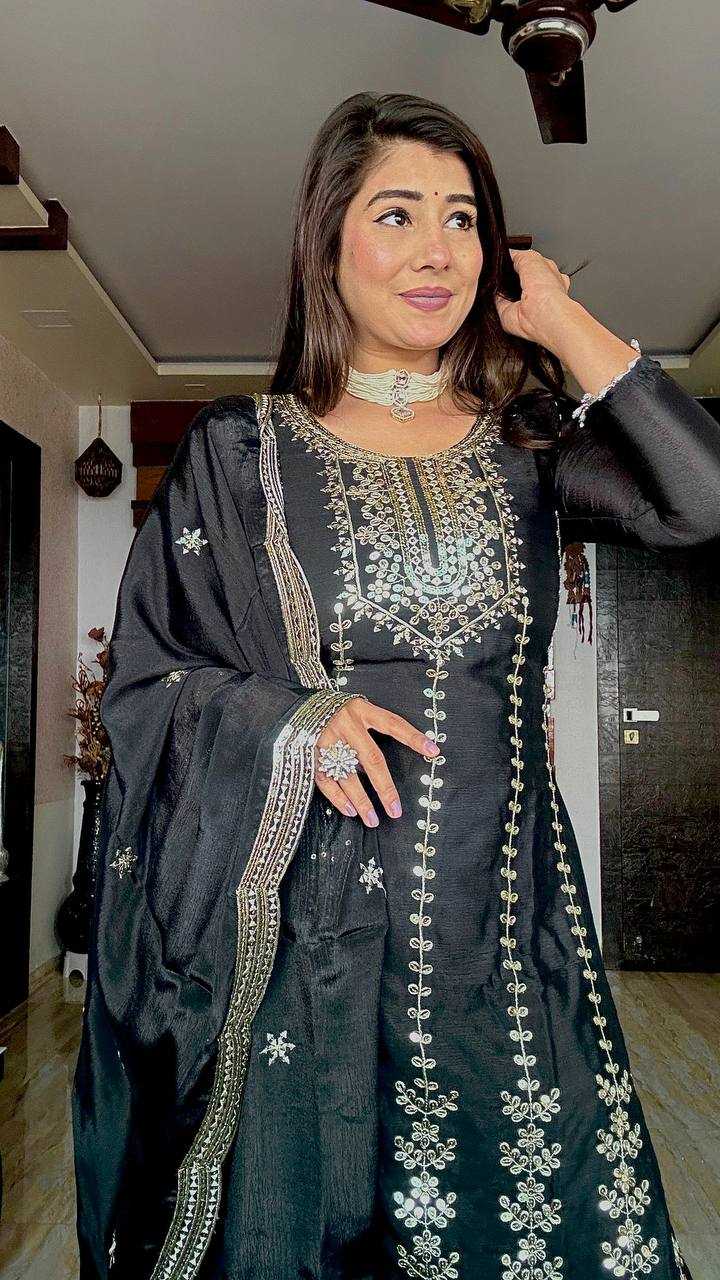 Ynf Chinon Silk KESH506 1152 Suits & Dresses Wedding Collections Festive Collections Wholesale Embroidery Suits Ladies Silk Suit Wedding Suits Manufacturer