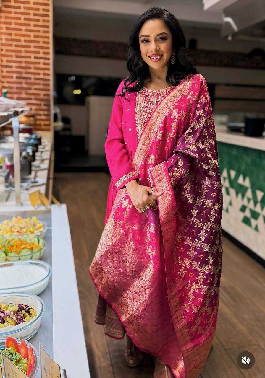 Ynf Chinon Silk KESH506 1154 Gowns Wedding Collections Festive Collections Wholesale Embroidery Gowns Silk Gowns Gown With Dupatta Manufacturer