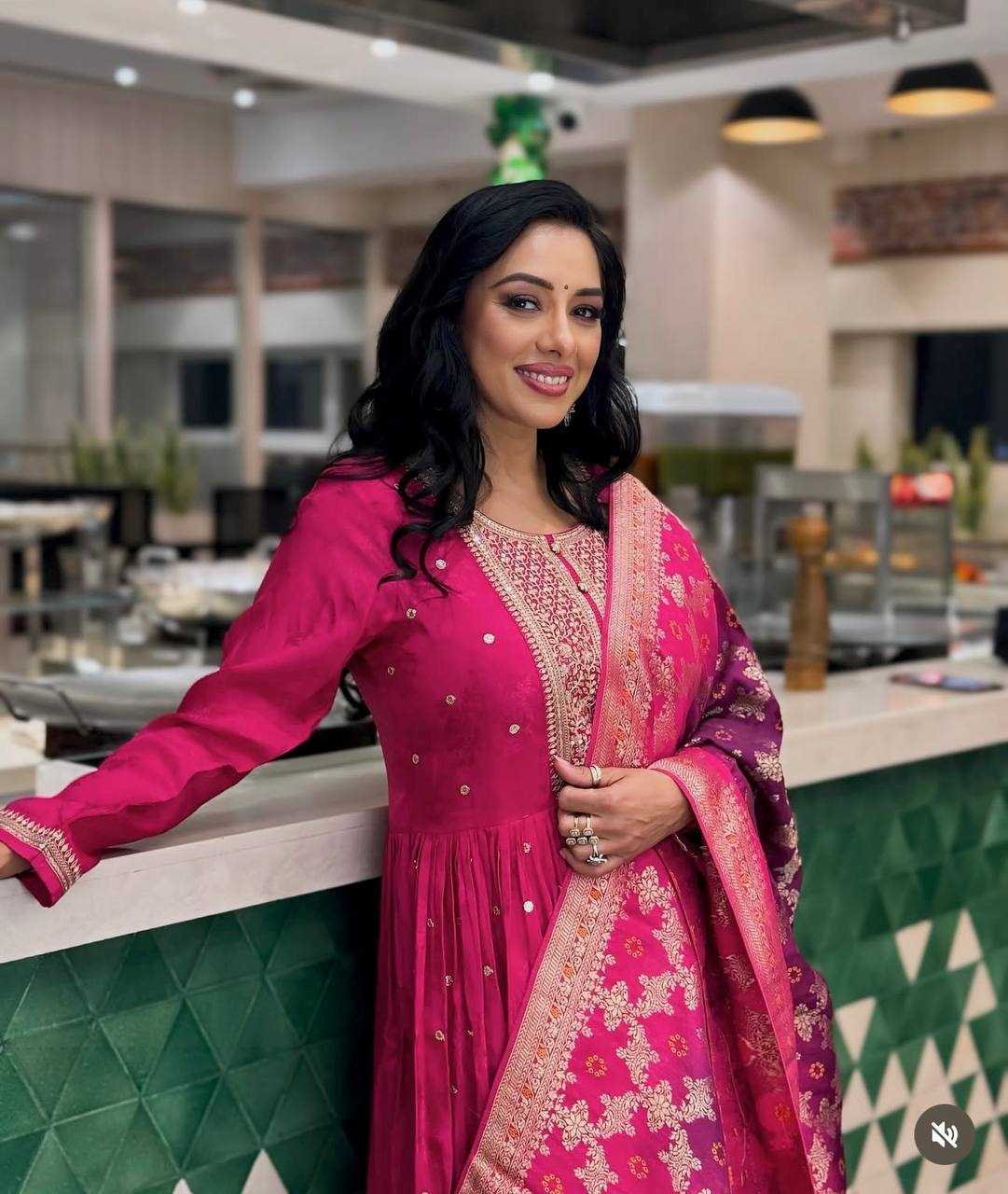 Ynf Chinon Silk KESH506 1154 Gowns Wedding Collections Festive Collections Wholesale Embroidery Gowns Silk Gowns Gown With Dupatta Manufacturer