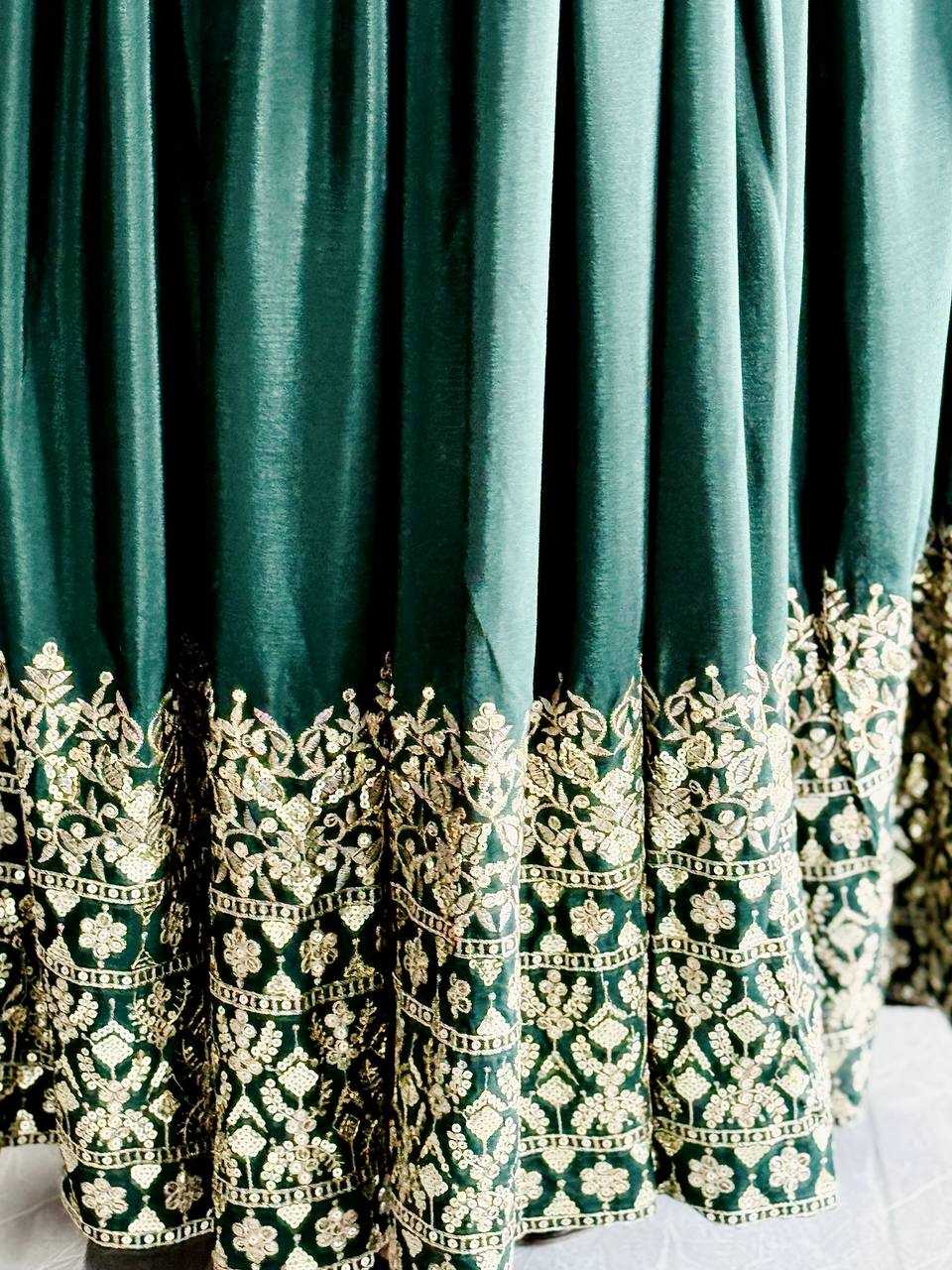 Ynf Chinon Silk KESH506 1155 Gowns Wedding Collections Festive Collections Wholesale Embroidery Gowns Silk Gowns Sequin Gowns Manufacturer