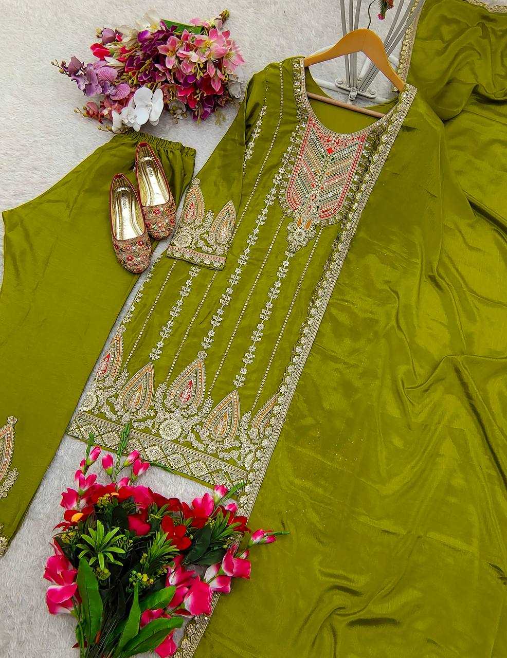Ynf Chinon Silk KESH506 1170 Suits & Dresses Wholesale Ladies Suits Embroidery Suits Designer Suits Manufacturer