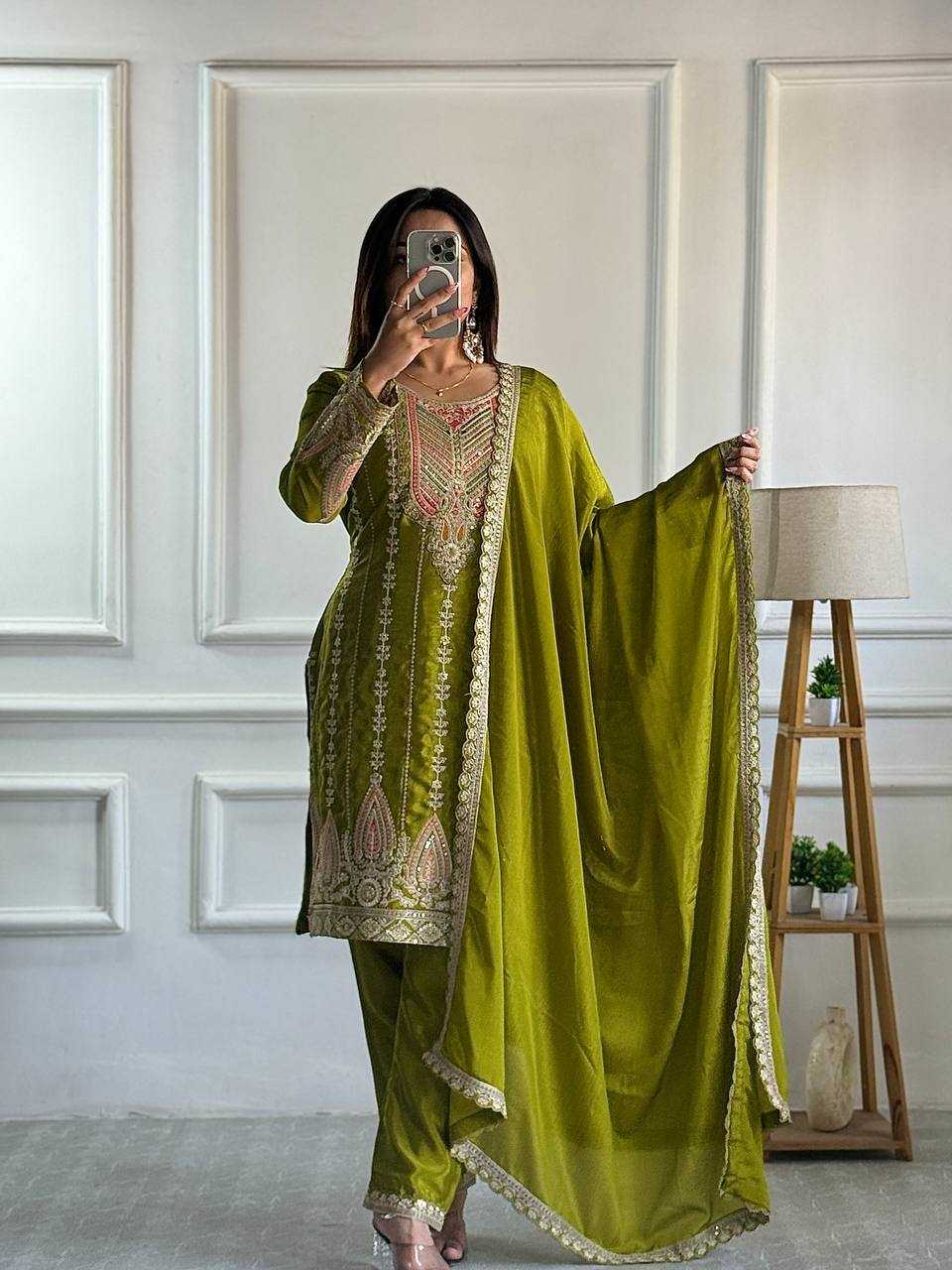 Ynf Chinon Silk KESH506 1170 Suits & Dresses Wholesale Ladies Suits Embroidery Suits Designer Suits Manufacturer