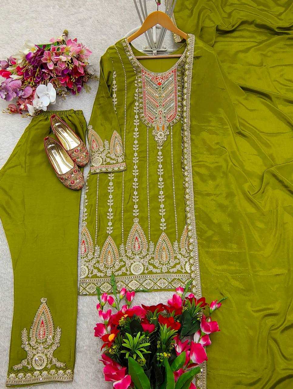 Ynf Chinon Silk KESH506 1170 Suits & Dresses Wholesale Ladies Suits Embroidery Suits Designer Suits Manufacturer