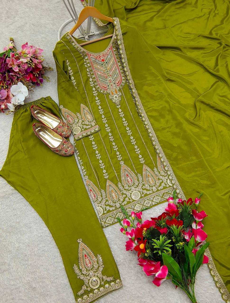 Ynf Chinon Silk KESH506 1170 Suits & Dresses Wholesale Ladies Suits Embroidery Suits Designer Suits Manufacturer