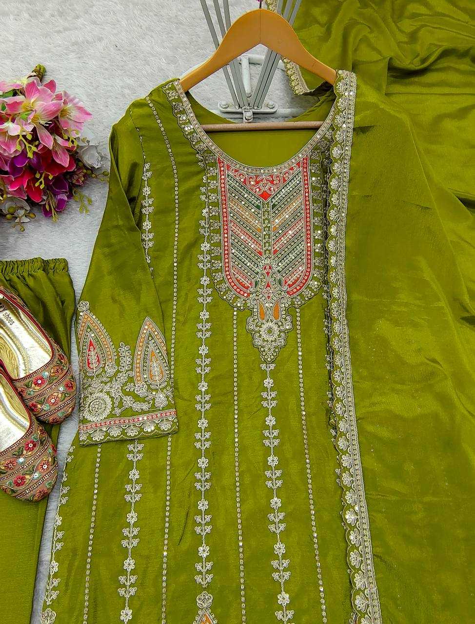 Ynf Chinon Silk KESH506 1170 Suits & Dresses Wholesale Ladies Suits Embroidery Suits Designer Suits Manufacturer