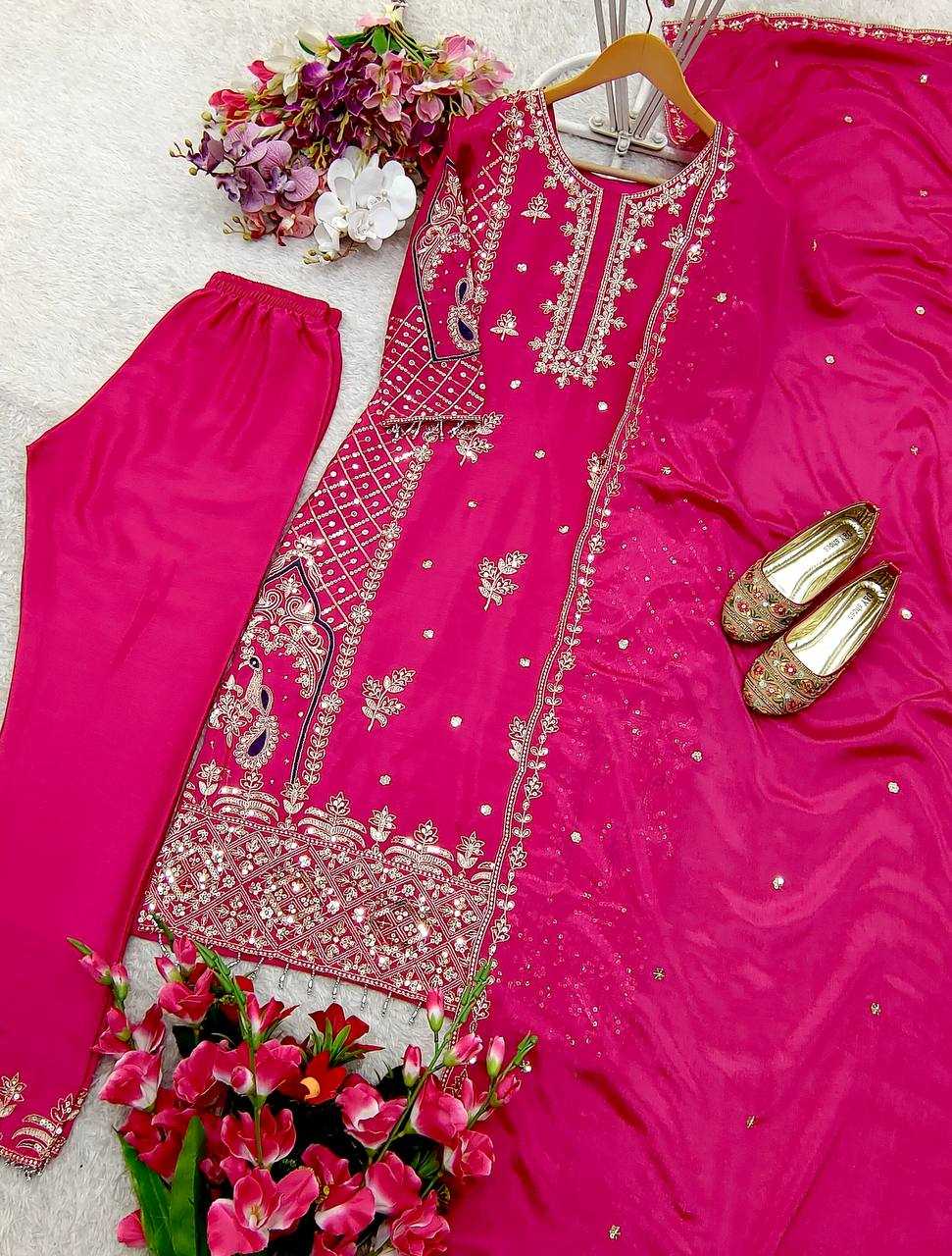 Ynf Chinon Silk KESH506 1173 Suits & Dresses Wholesale Ladies Suits Embroidery Suits Designer Suits Manufacturer