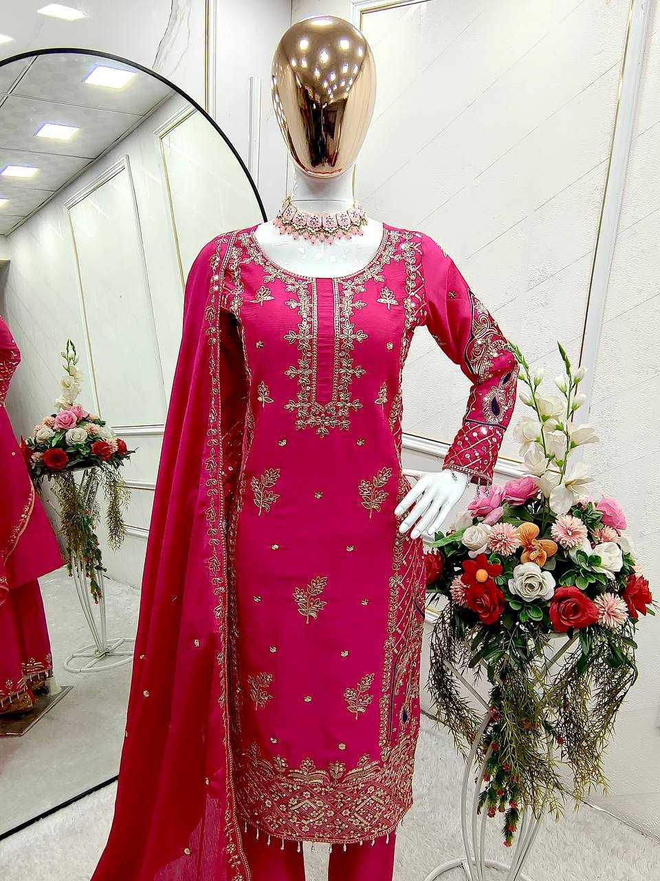 Ynf Chinon Silk KESH506 1173 Suits & Dresses Wholesale Ladies Suits Embroidery Suits Designer Suits Manufacturer
