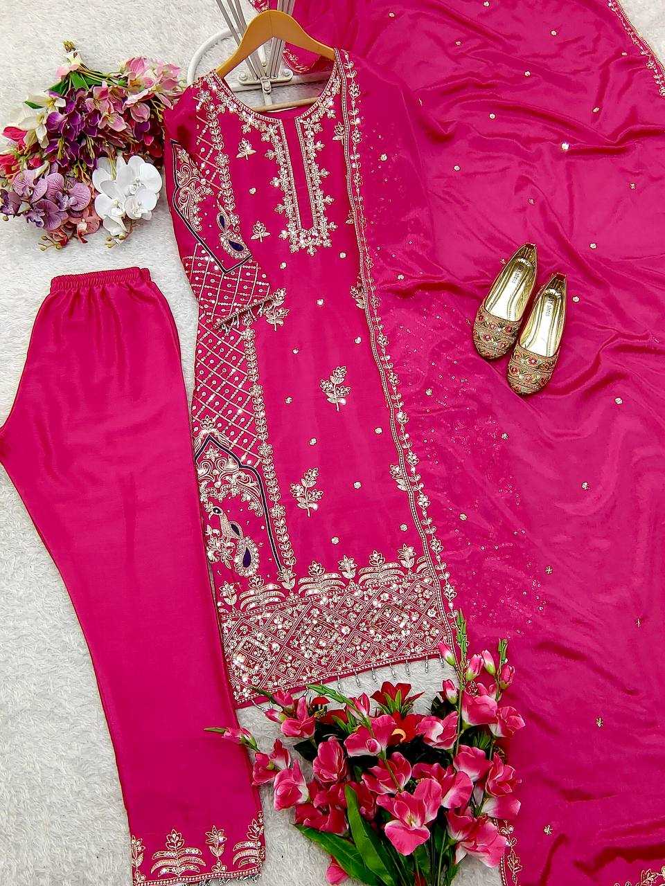 Ynf Chinon Silk KESH506 1173 Suits & Dresses Wholesale Ladies Suits Embroidery Suits Designer Suits Manufacturer