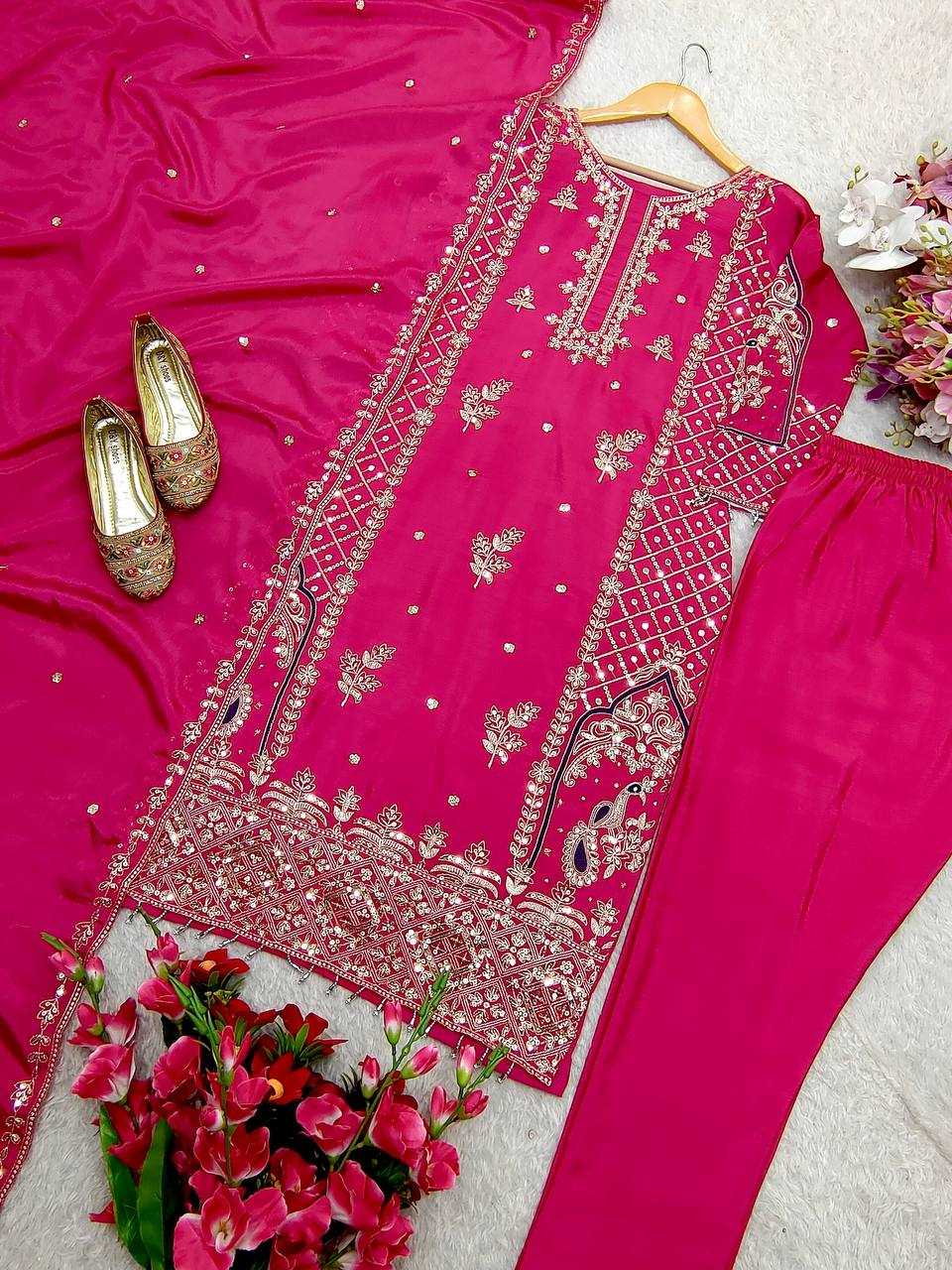Ynf Chinon Silk KESH506 1173 Suits & Dresses Wholesale Ladies Suits Embroidery Suits Designer Suits Manufacturer