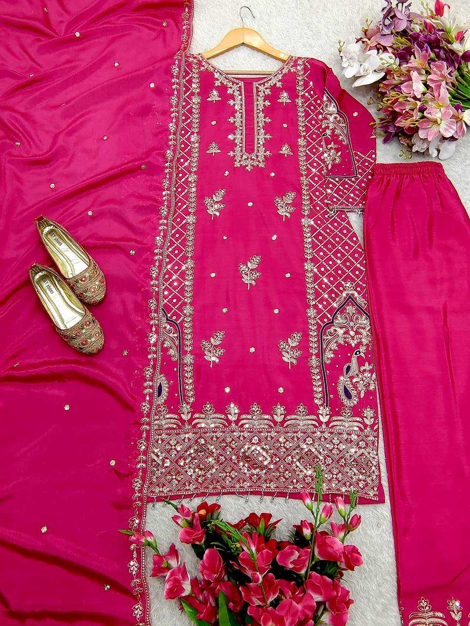 Ynf Chinon Silk KESH506 1173 Suits & Dresses Wholesale Ladies Suits Embroidery Suits Designer Suits Manufacturer