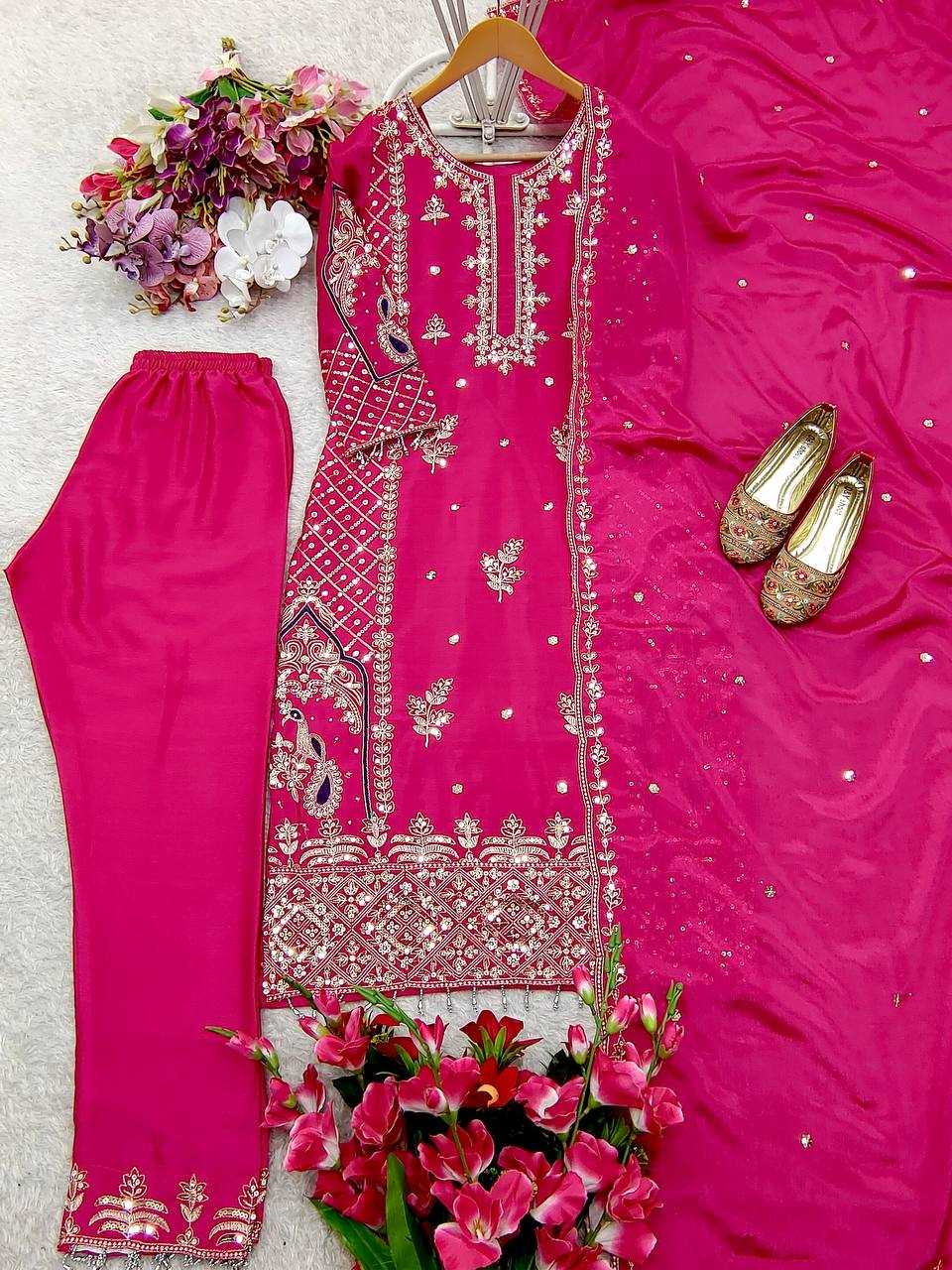 Ynf Chinon Silk KESH506 1173 Suits & Dresses Wholesale Ladies Suits Embroidery Suits Designer Suits Manufacturer