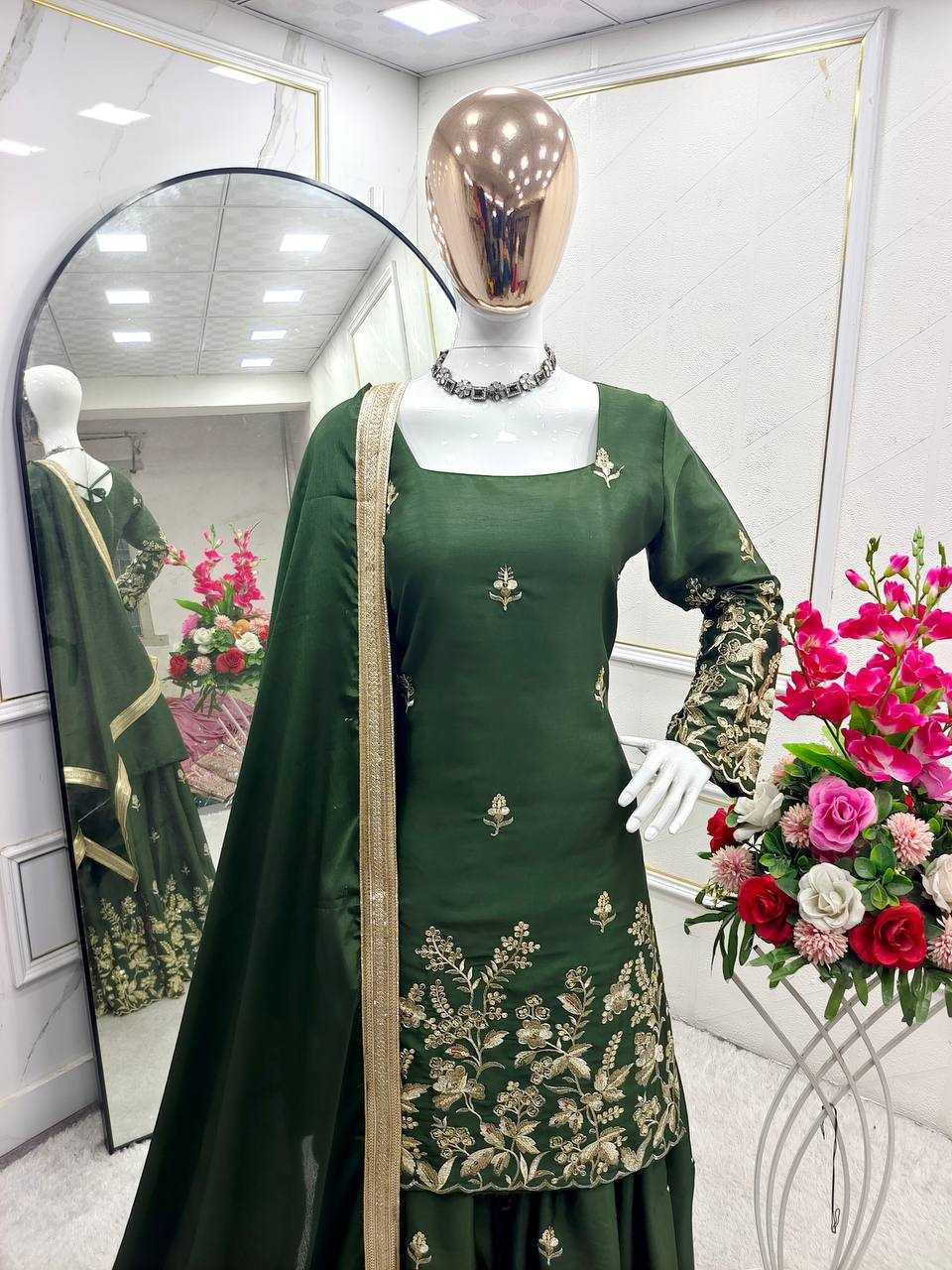 Ynf Chinon Silk KESH506 1190 Suits & Dresses Wholesale Ladies Suits Embroidery Suits Designer Suits Manufacturer