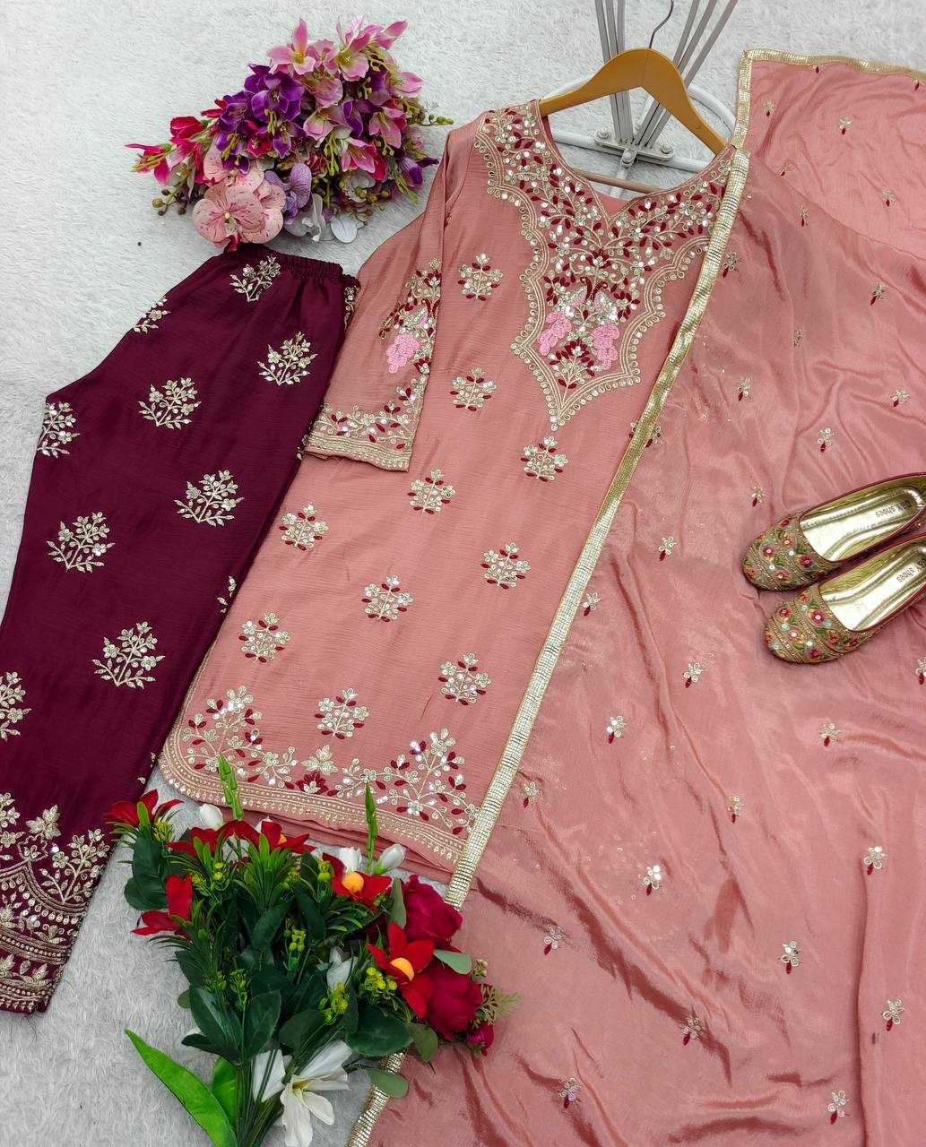 Ynf Chinon Silk KESH506 1192 Suits & Dresses Wholesale Ladies Suits Embroidery Suits Designer Suits Manufacturer