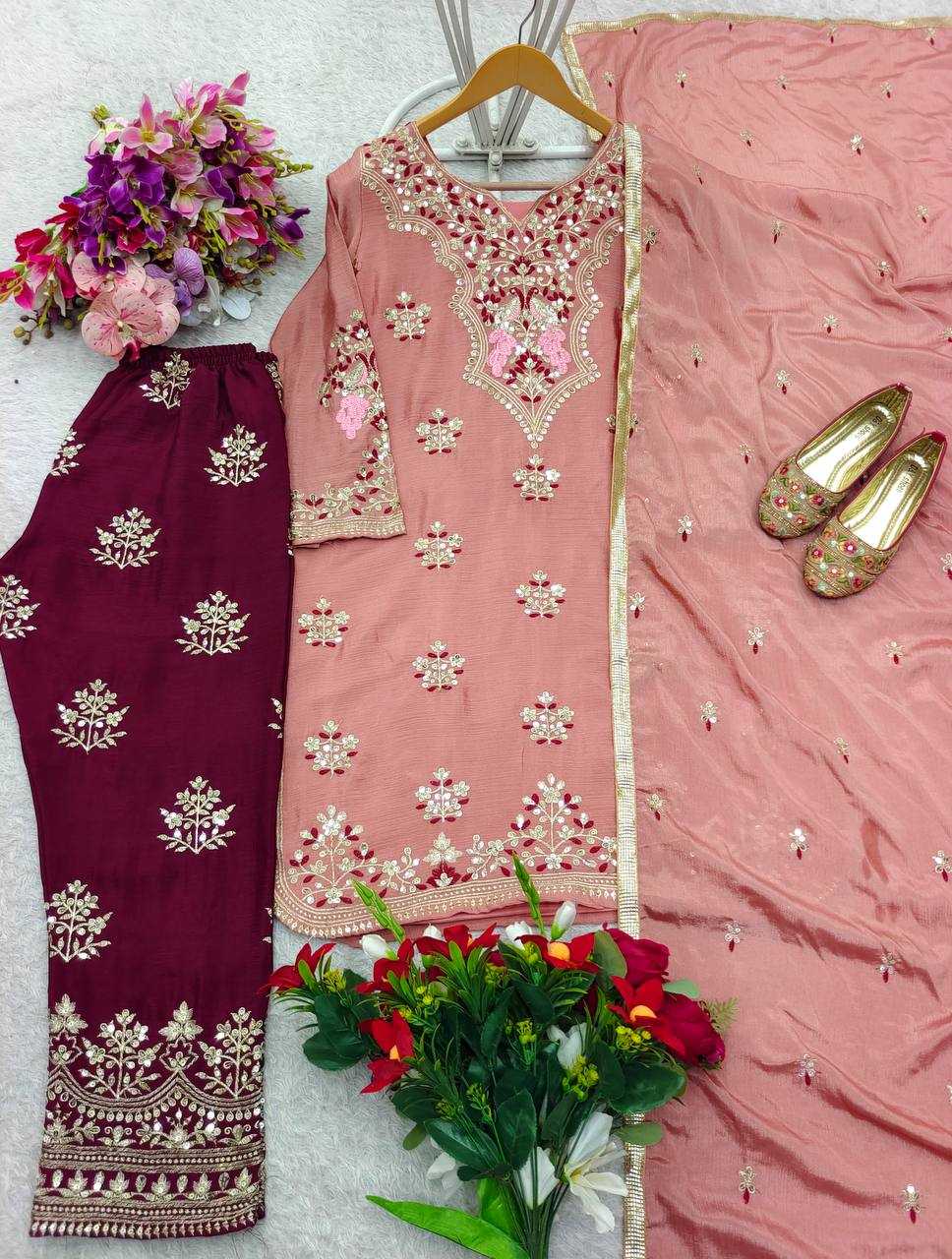Ynf Chinon Silk KESH506 1192 Suits & Dresses Wholesale Ladies Suits Embroidery Suits Designer Suits Manufacturer