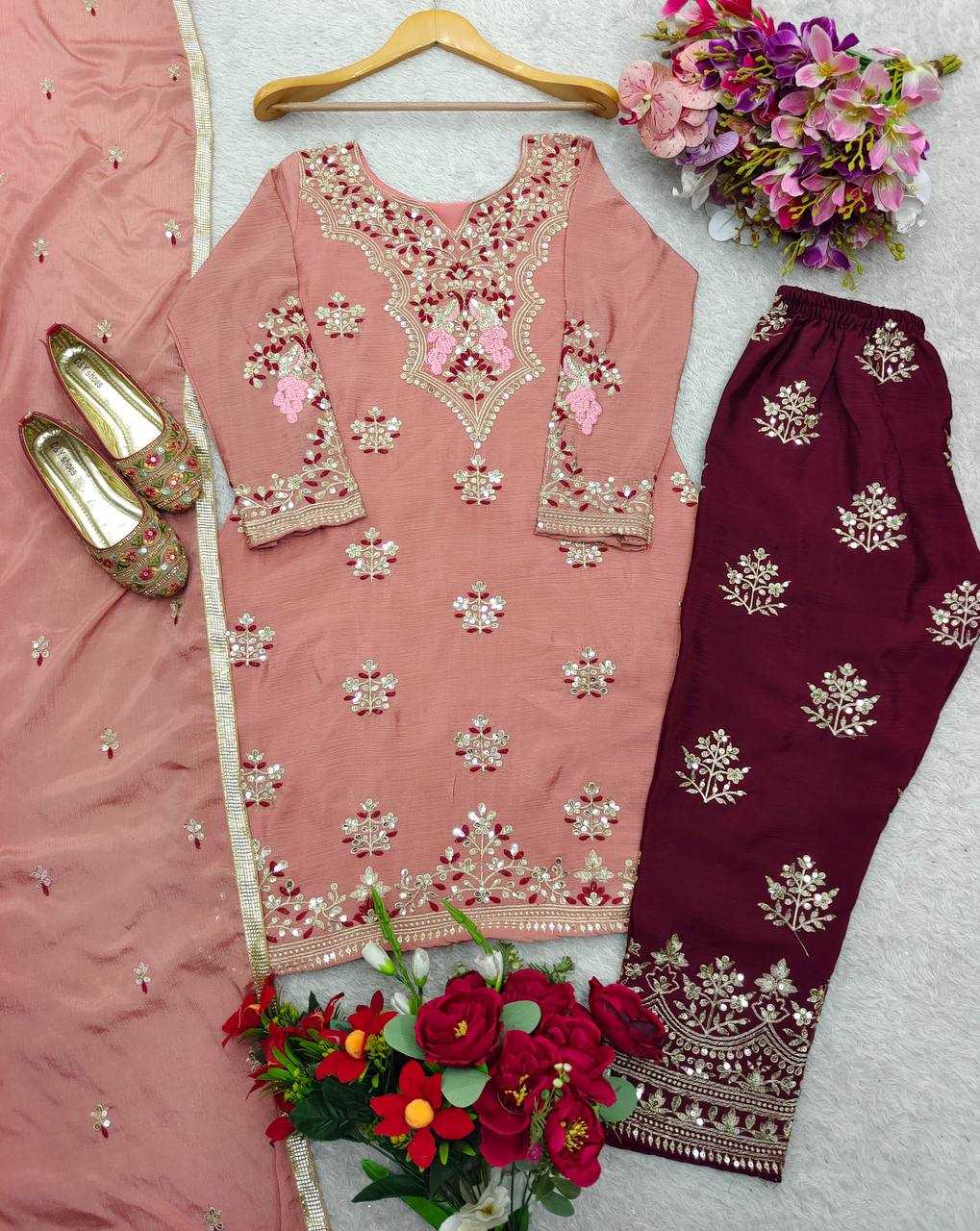 Ynf Chinon Silk KESH506 1192 Suits & Dresses Wholesale Ladies Suits Embroidery Suits Designer Suits Manufacturer