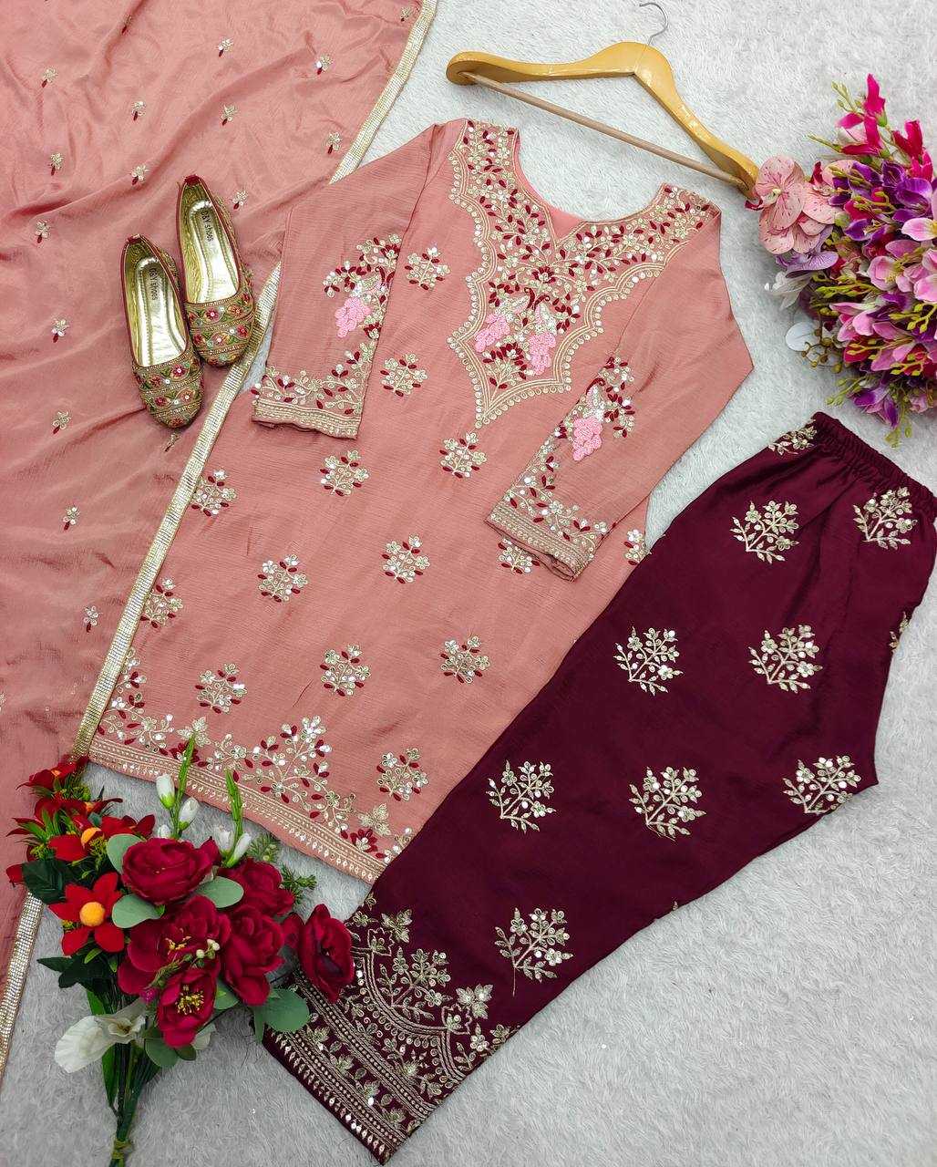 Ynf Chinon Silk KESH506 1192 Suits & Dresses Wholesale Ladies Suits Embroidery Suits Designer Suits Manufacturer