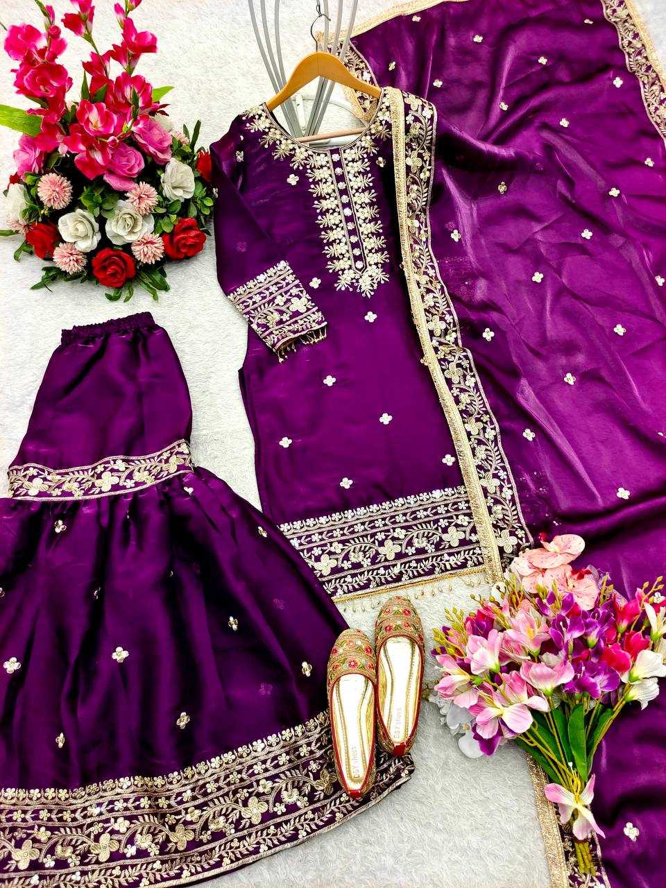 Ynf Chinon Silk KESH506 1196 Suits & Dresses Wholesale Ladies Suits Embroidery Suits Designer Suits Manufacturer