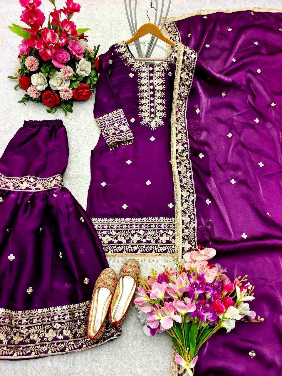 Ynf Chinon Silk KESH506 1196 Suits & Dresses Wholesale Ladies Suits Embroidery Suits Designer Suits Manufacturer