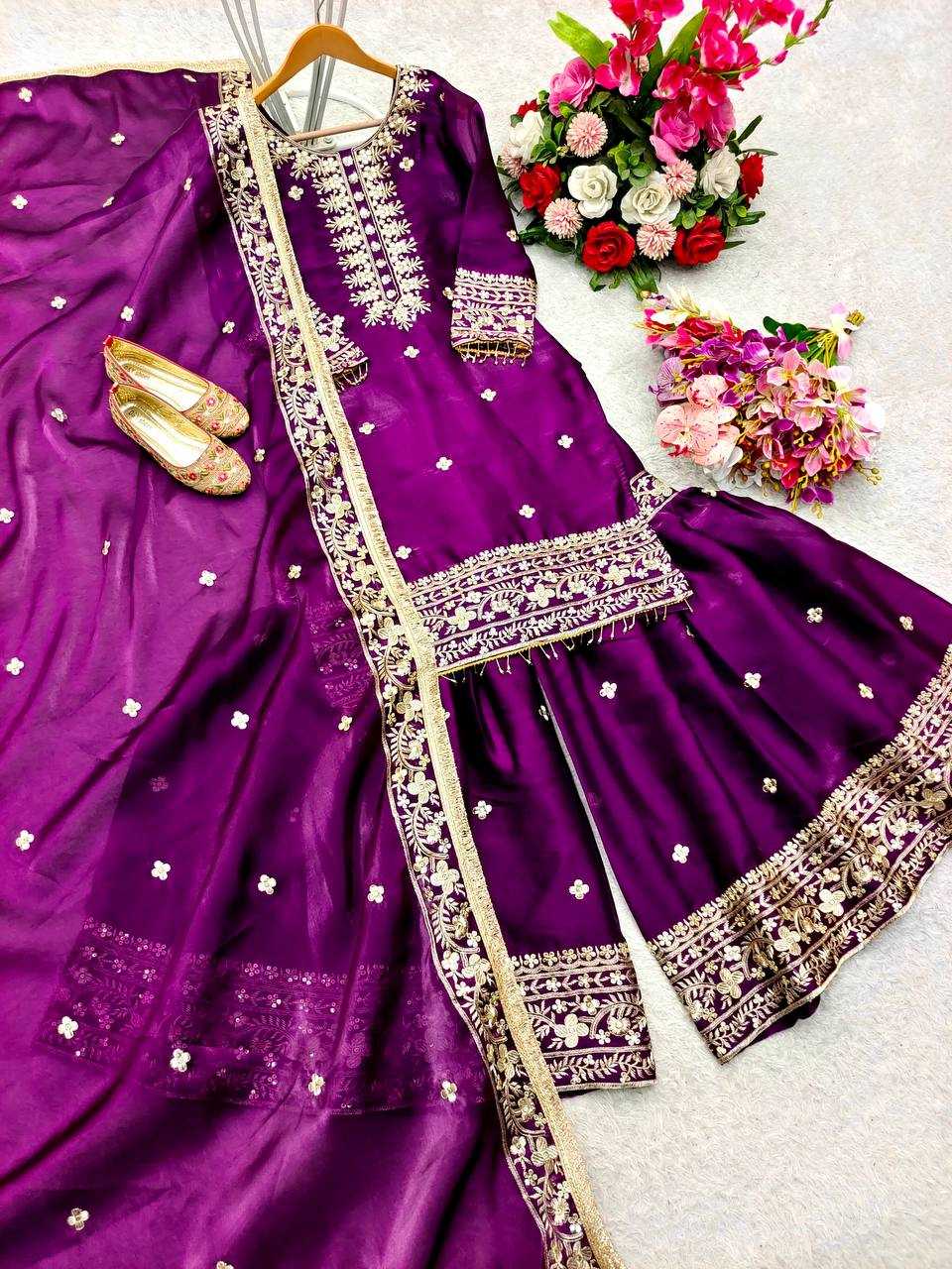 Ynf Chinon Silk KESH506 1196 Suits & Dresses Wholesale Ladies Suits Embroidery Suits Designer Suits Manufacturer
