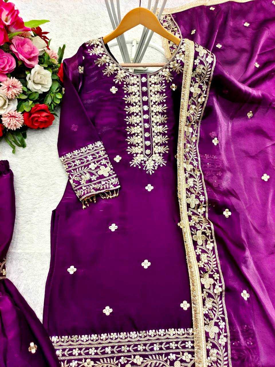 Ynf Chinon Silk KESH506 1196 Suits & Dresses Wholesale Ladies Suits Embroidery Suits Designer Suits Manufacturer