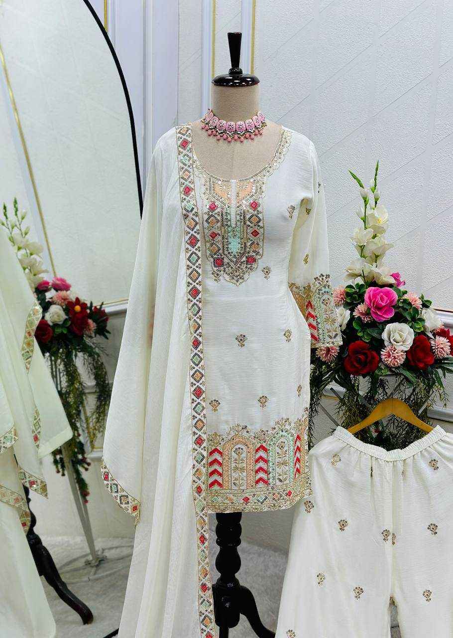 Ynf Chinon Silk KESH506 509 Suits & Dresses Wedding Collections Festive Collections Wholesale Embroidery Suits Palazzo Suit Ladies Silk Suit Manufacturer