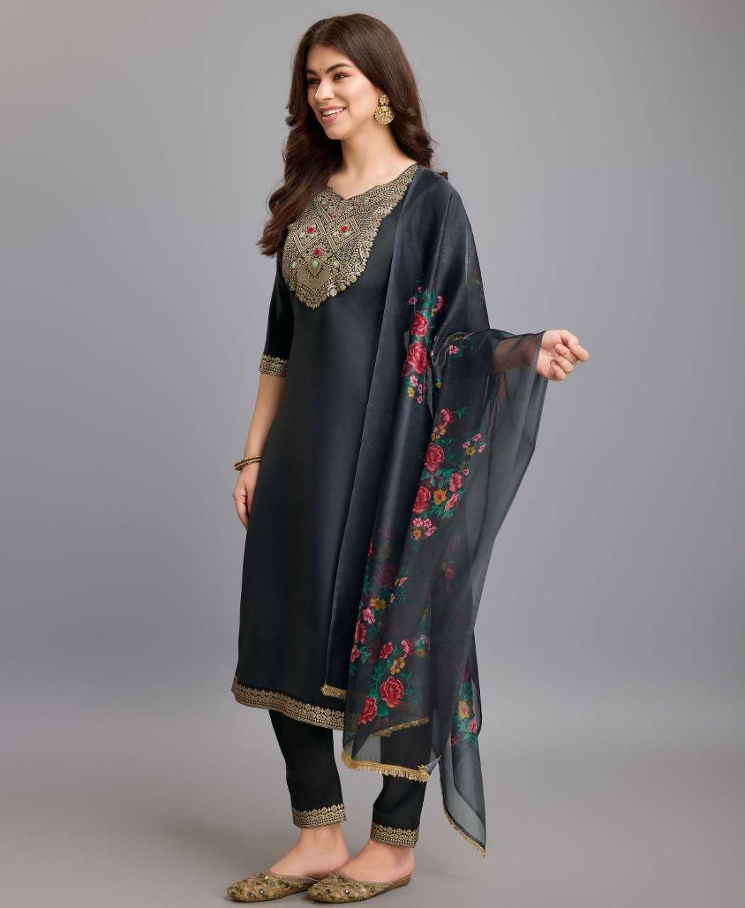 Ynf Chinon Silk KESH507 136 Suits & Dresses Wholesale Party wear suits Designer Suits Long Kurti Suits Manufacturer