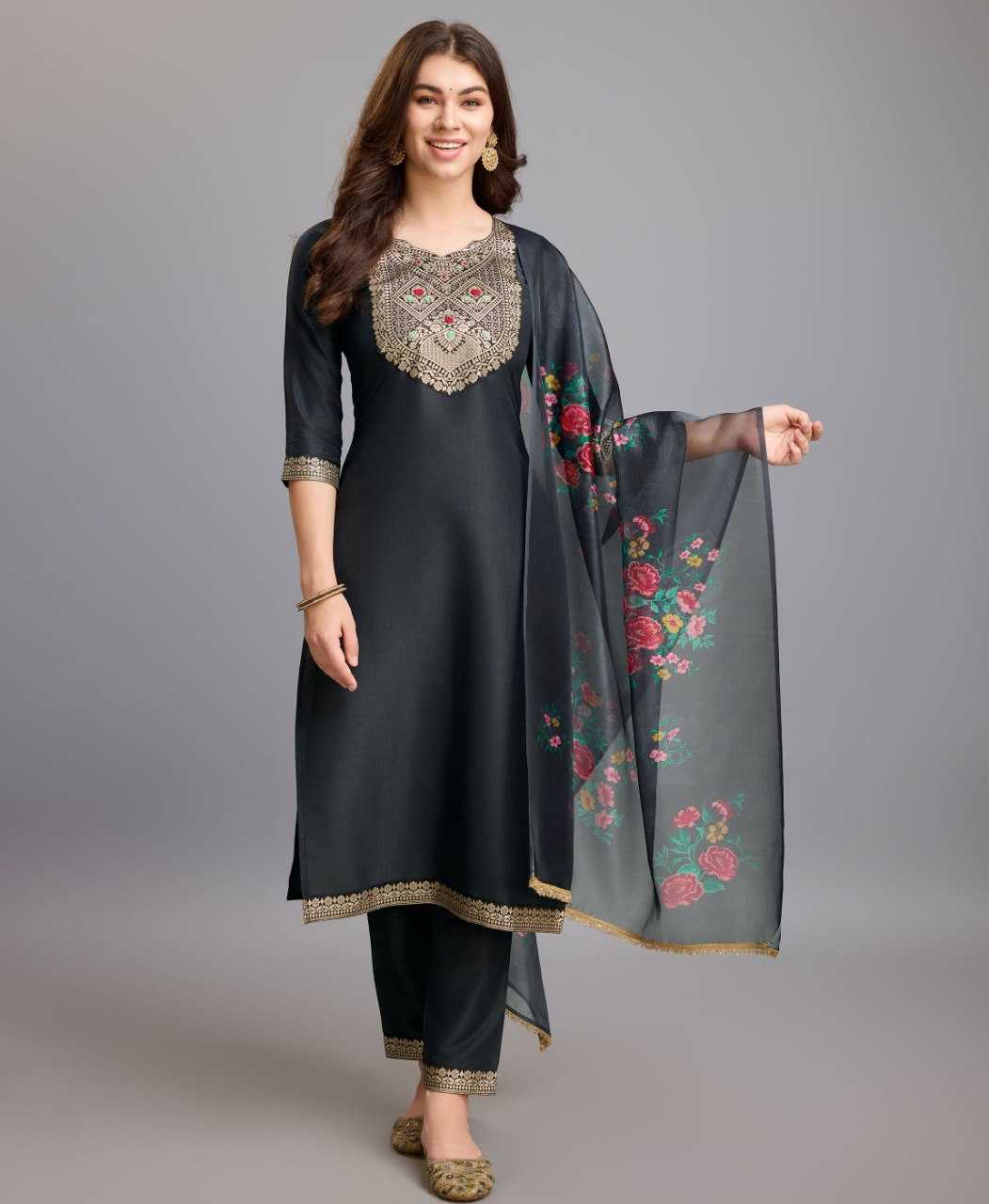 Ynf Chinon Silk KESH507 136 Suits & Dresses Wholesale Party wear suits Designer Suits Long Kurti Suits Manufacturer